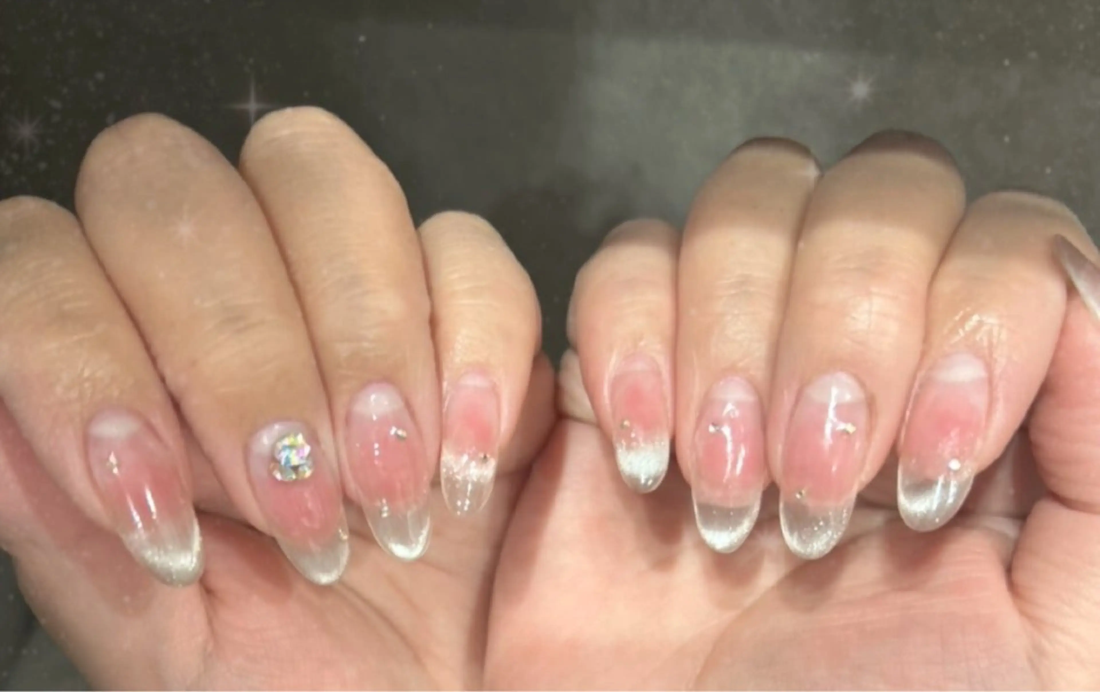 ネイル チークネイル ガーリー キラキラネイル マグネットネイル ワンホンネイル ハンドネイル Shanti所属・Shanti🩵 NARITAのネイルデザイン