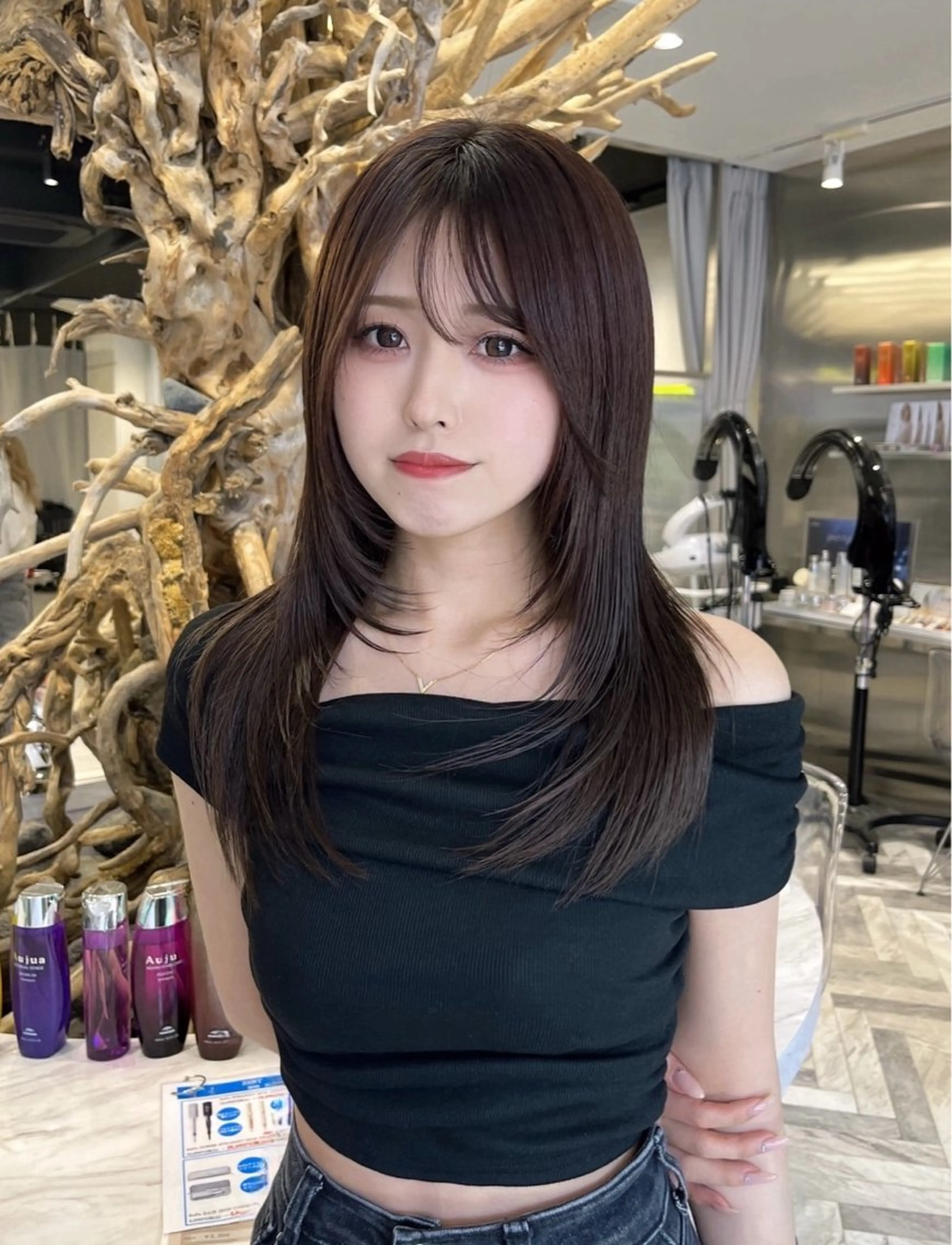ロング カラー ベージュカラー ブリーチ ダブルカラー ヘーゼル ブリーチなしカラー ヘアカラー mai🤍縮毛酸性ス トレート/アイリストのヘアスタイル