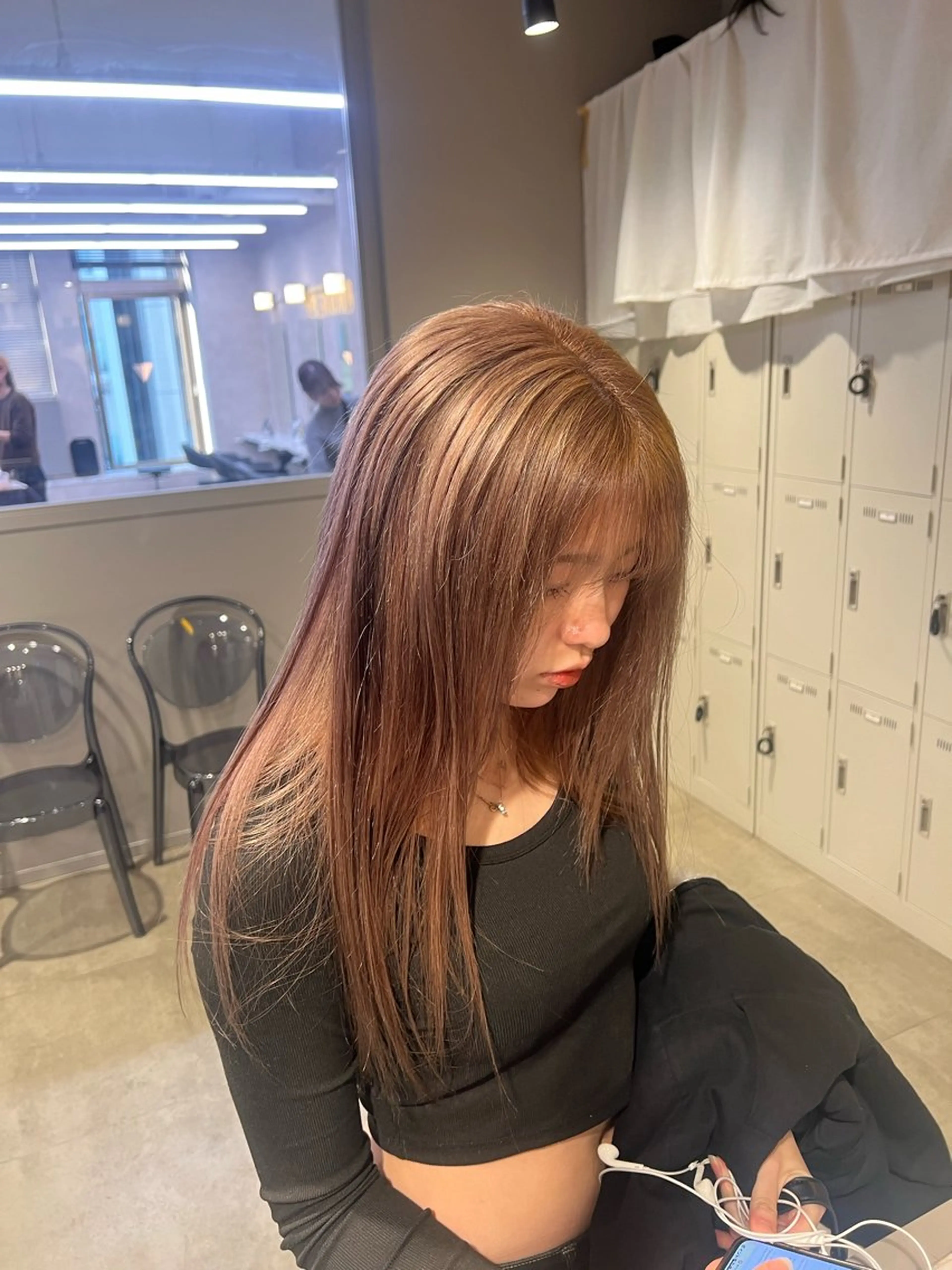 ロング カラー ヘアカラー トリートメント 韓国レイヤーカット /REIのヘアスタイル