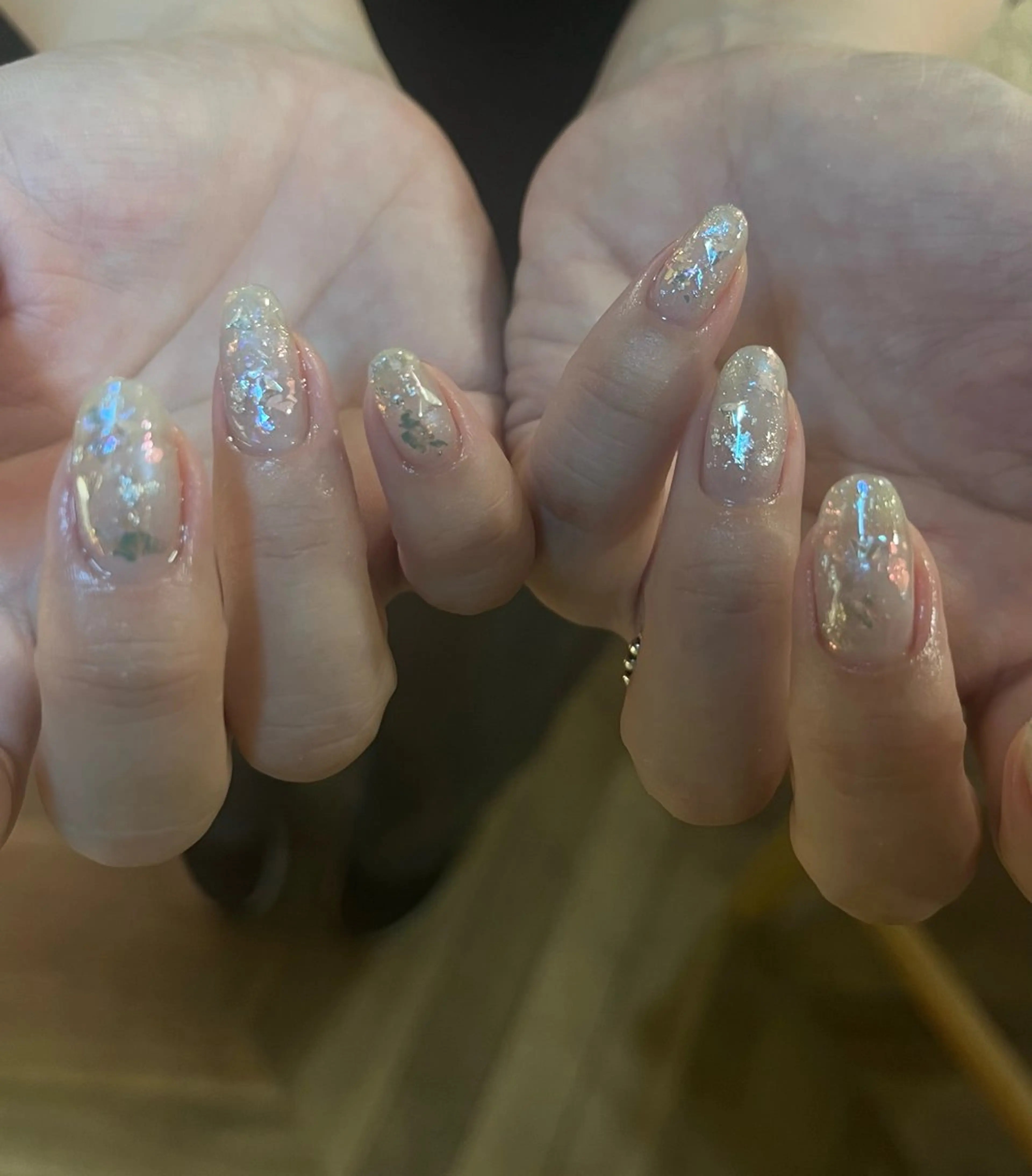 ネイル オーロラネイル キラキラネイル マグネットネイル 春ネイル ハンドネイル AT.1011(アトリエテンイレブン)所属・AT.1011 (ハルカ)のネイルデザイン