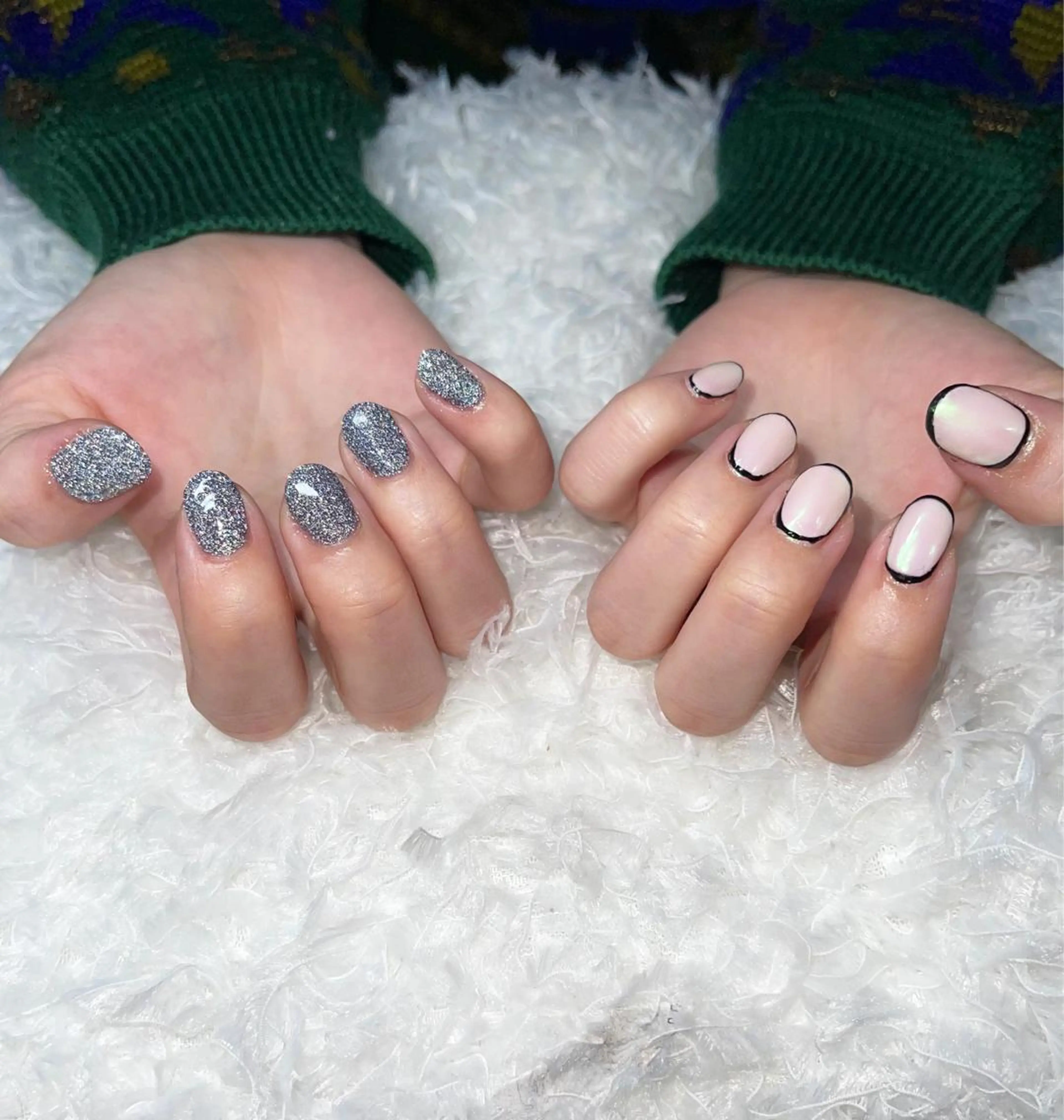 ネイル オーロラネイル フラッシュネイル yu kaのネイルデザイン