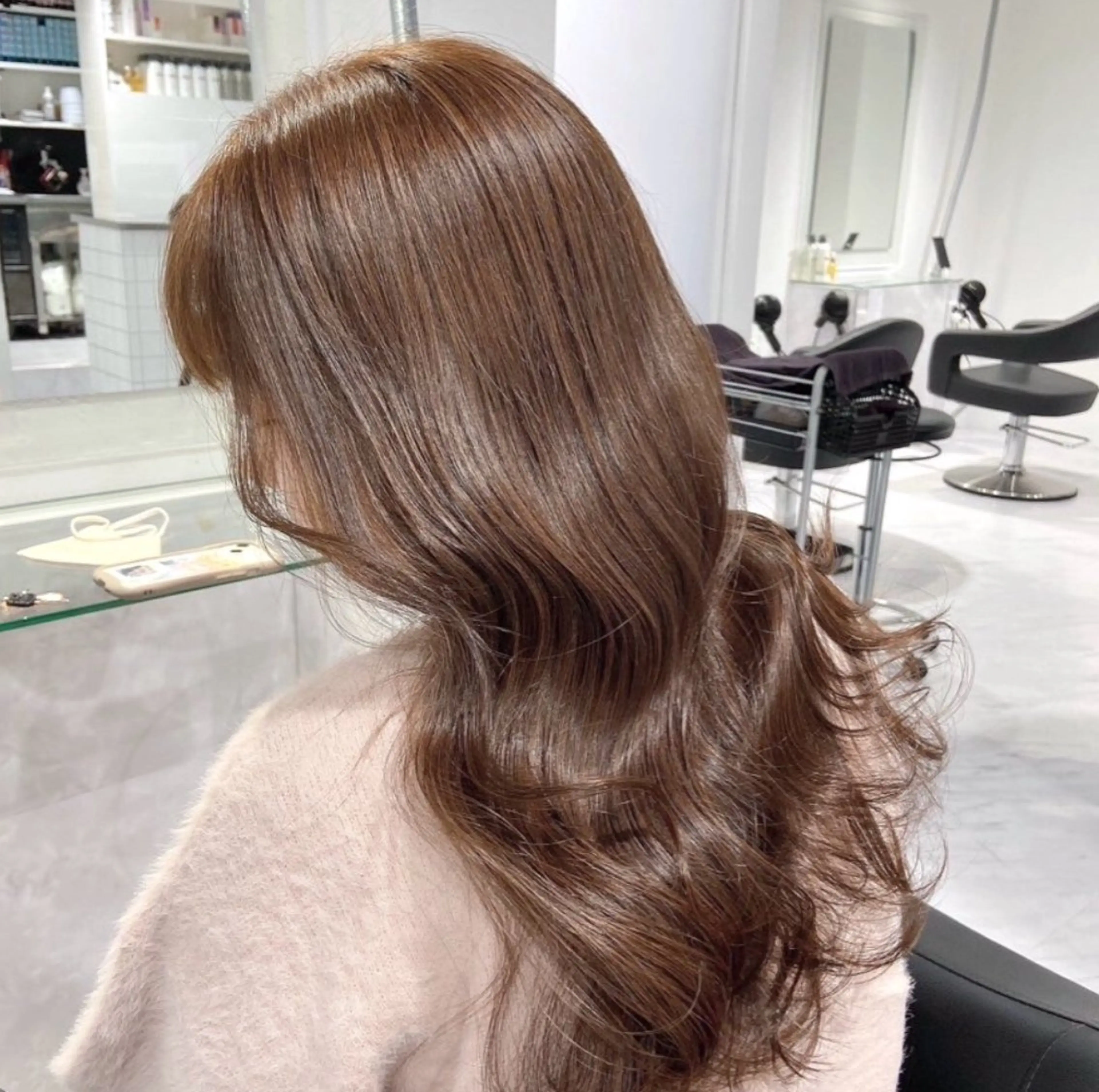 ロング カラー モテ髪💕ハイトーン ベージュ yuriaのヘアスタイル