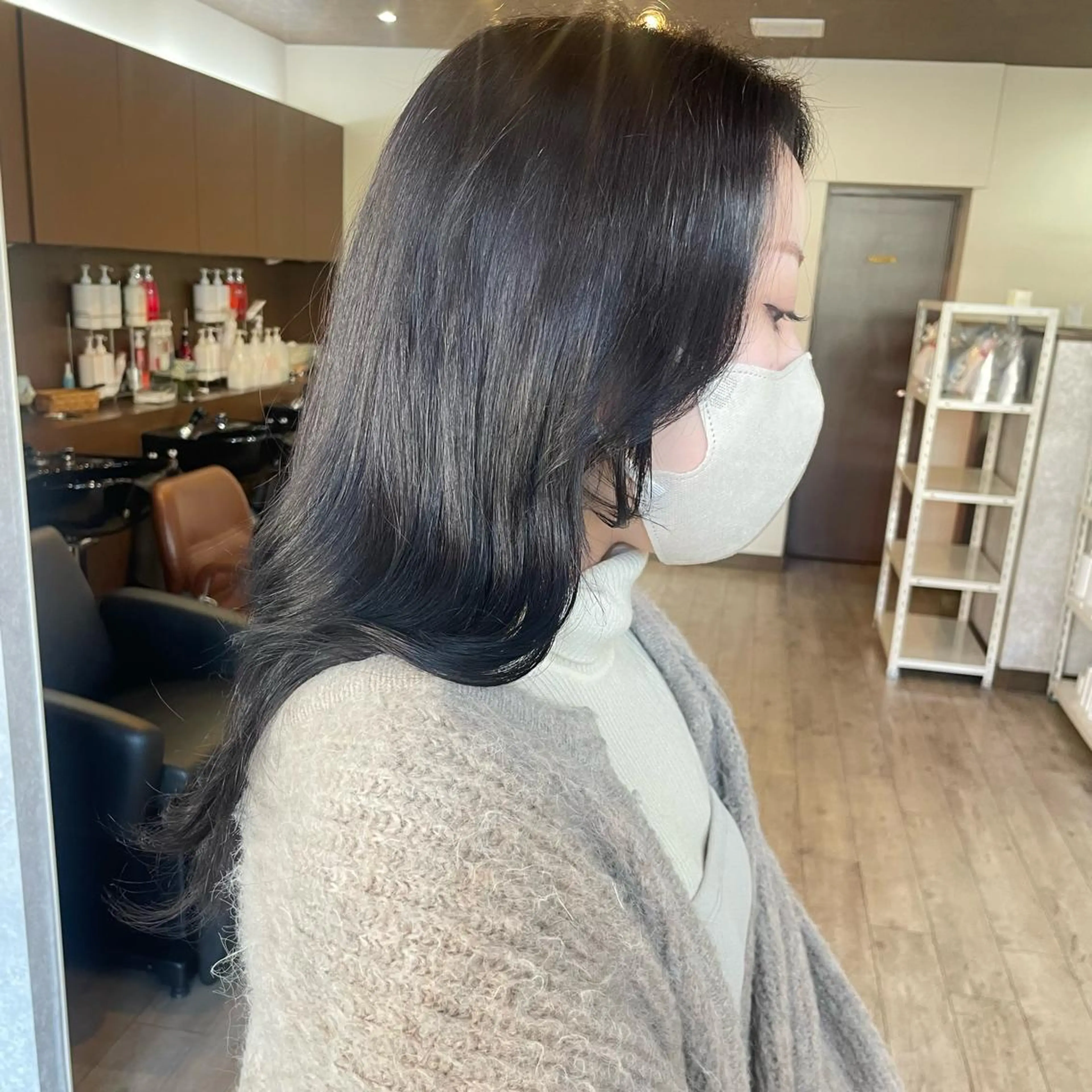 セミロング カラー ヘアカラー トリートメント 高橋 みく/ minim 暖色のヘアスタイル