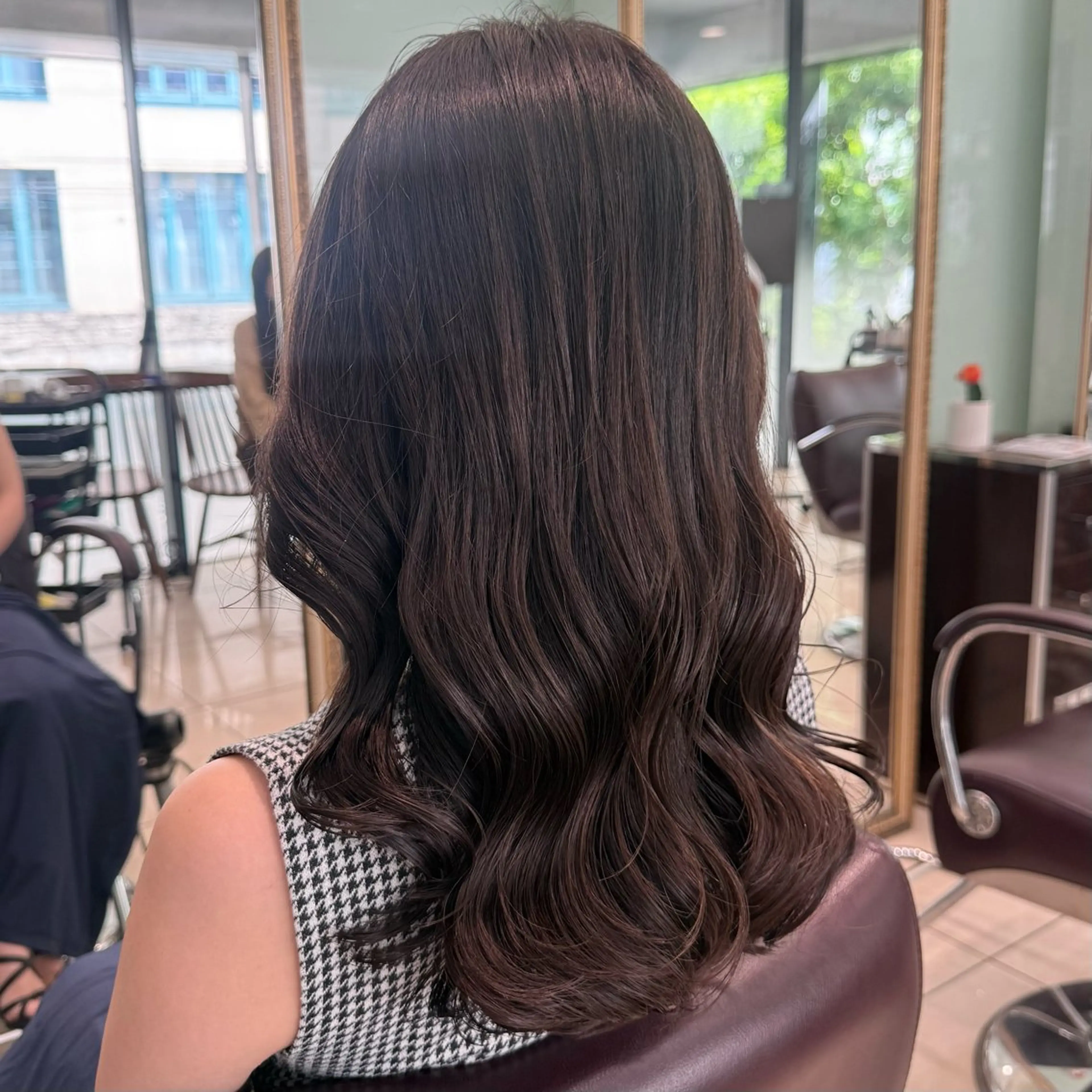 ミディアム パーマ ミディアムパーマ くせ毛 韓国風ヘア レイヤーカット デジタルパーマ パーマ 韓国風/コテ巻き風 パーマ/るい🌿のヘアスタイル