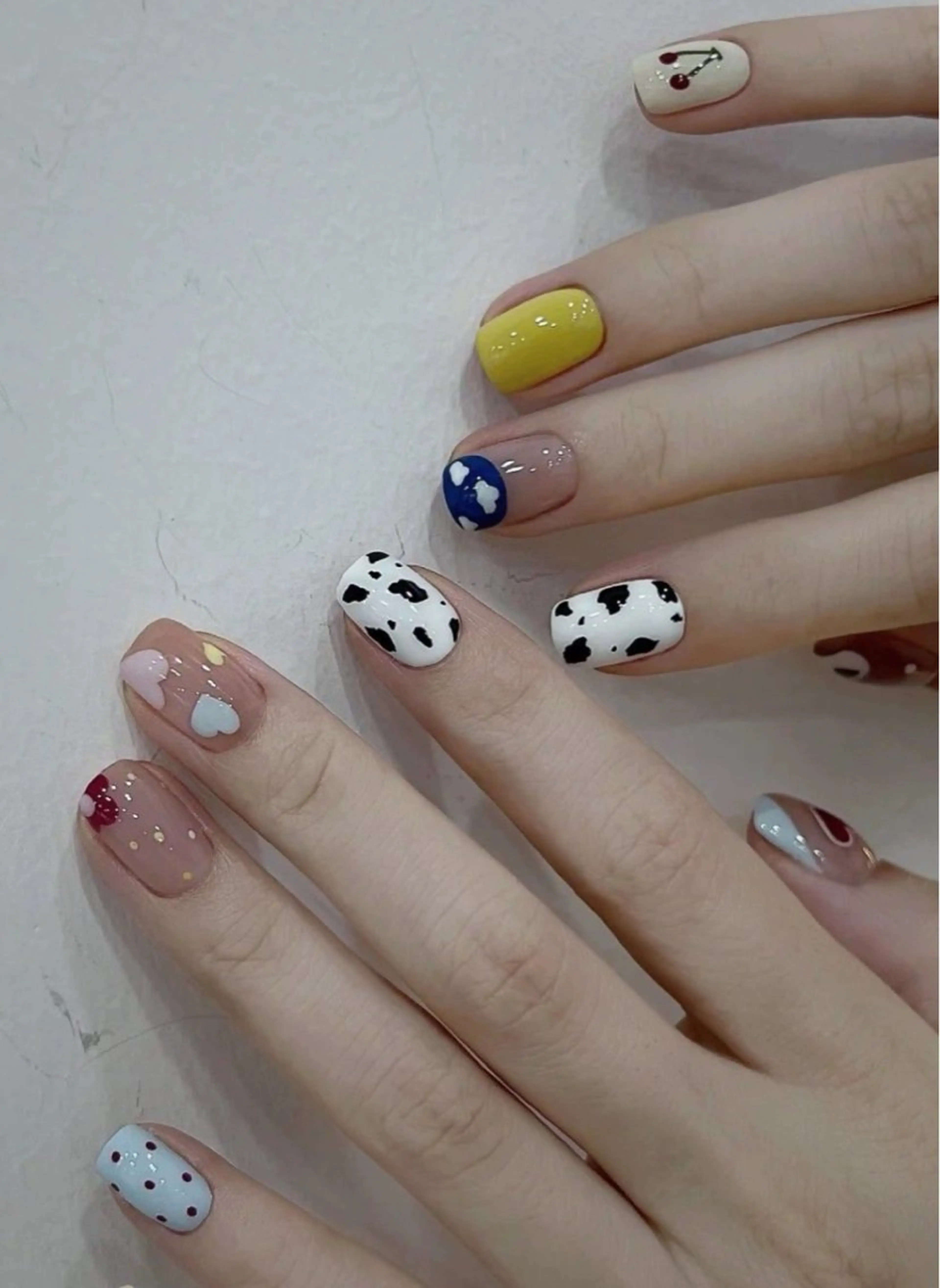 ネイル 韓国ネイル 持ち込み ニュアンスネイル ネイルチップ ハンドネイル Tini ANA.CHUOのネイルデザイン