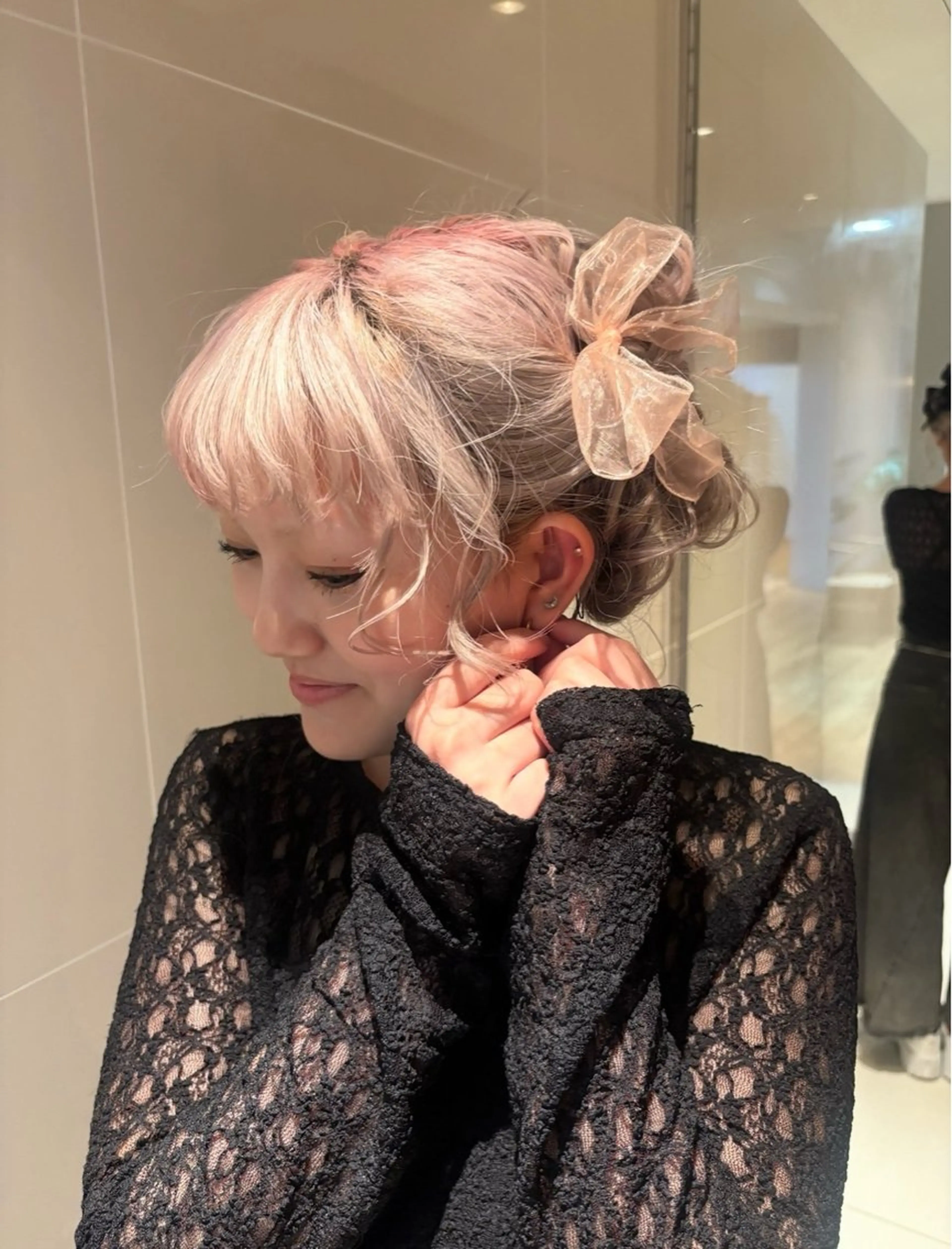 ミディアム ヘアセット 【パーマ🌀/暖色カ ラー🍷】ななこ🌴のヘアスタイル