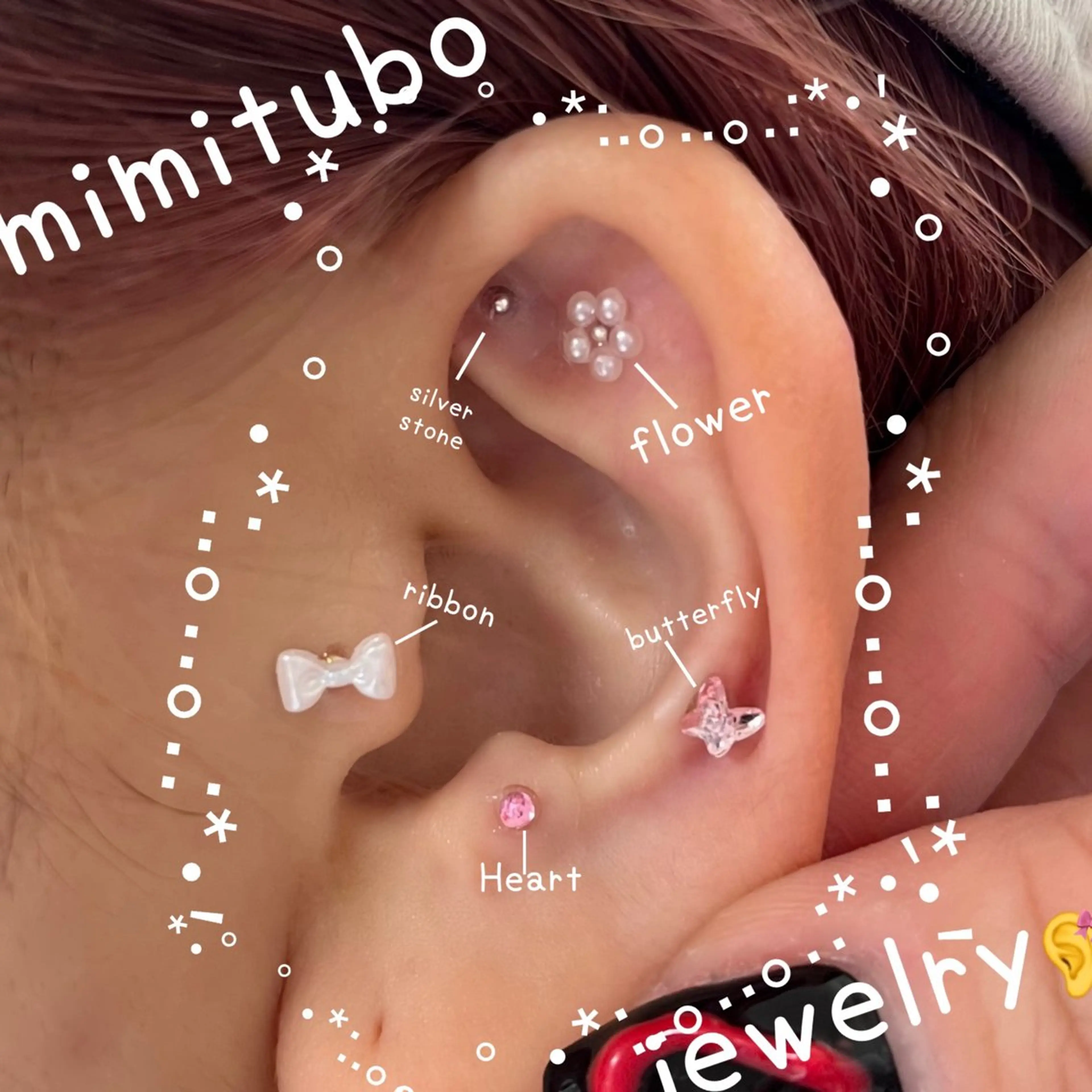 耳ツボジュエリー💎10ヶ所の写真