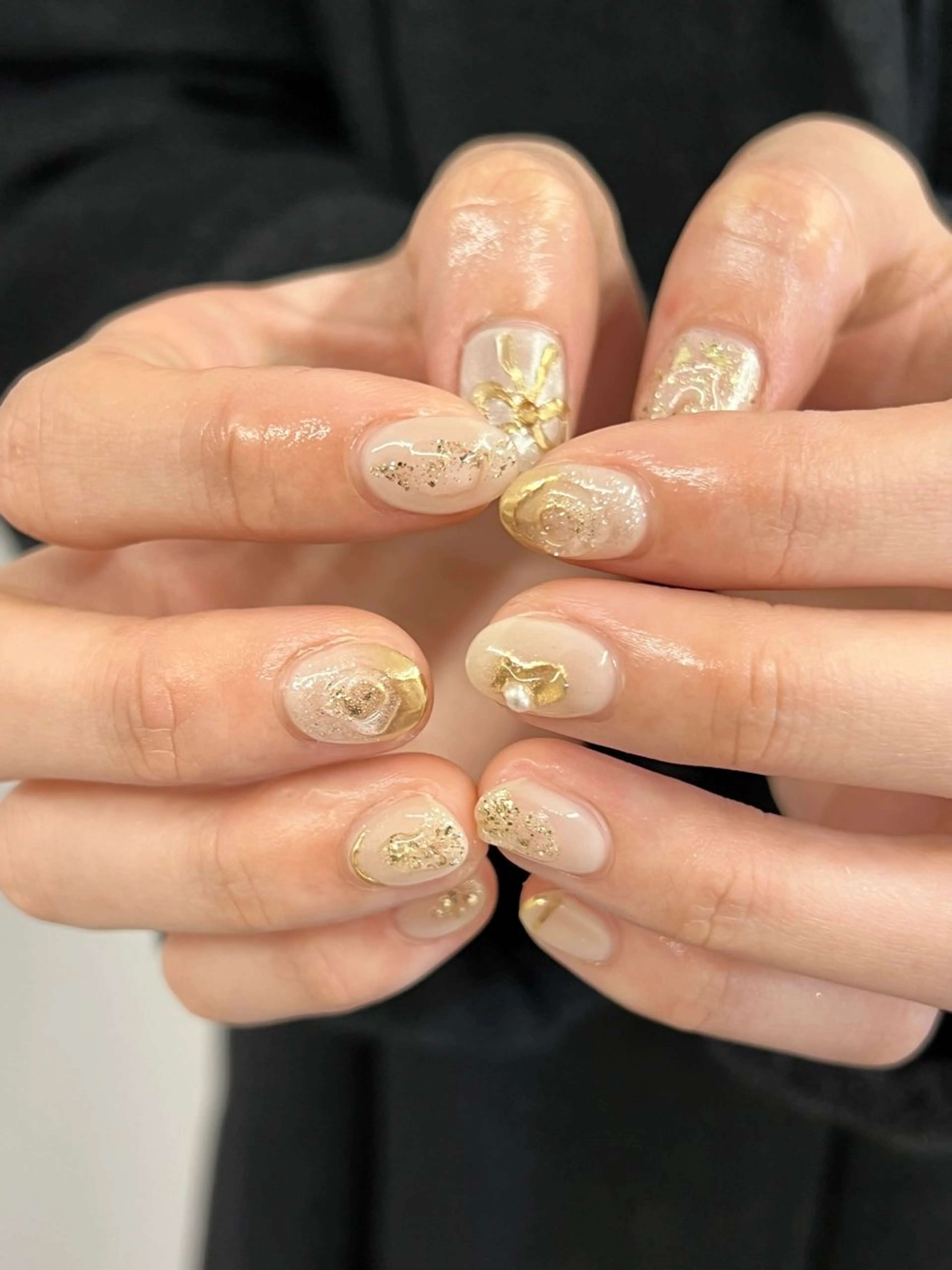 ネイル ジェルネイル ゴールド マグネットネイル ニュアンスネイル パラジェル ハンドネイル ハンドケア Bana_ Nailのその他イメージ