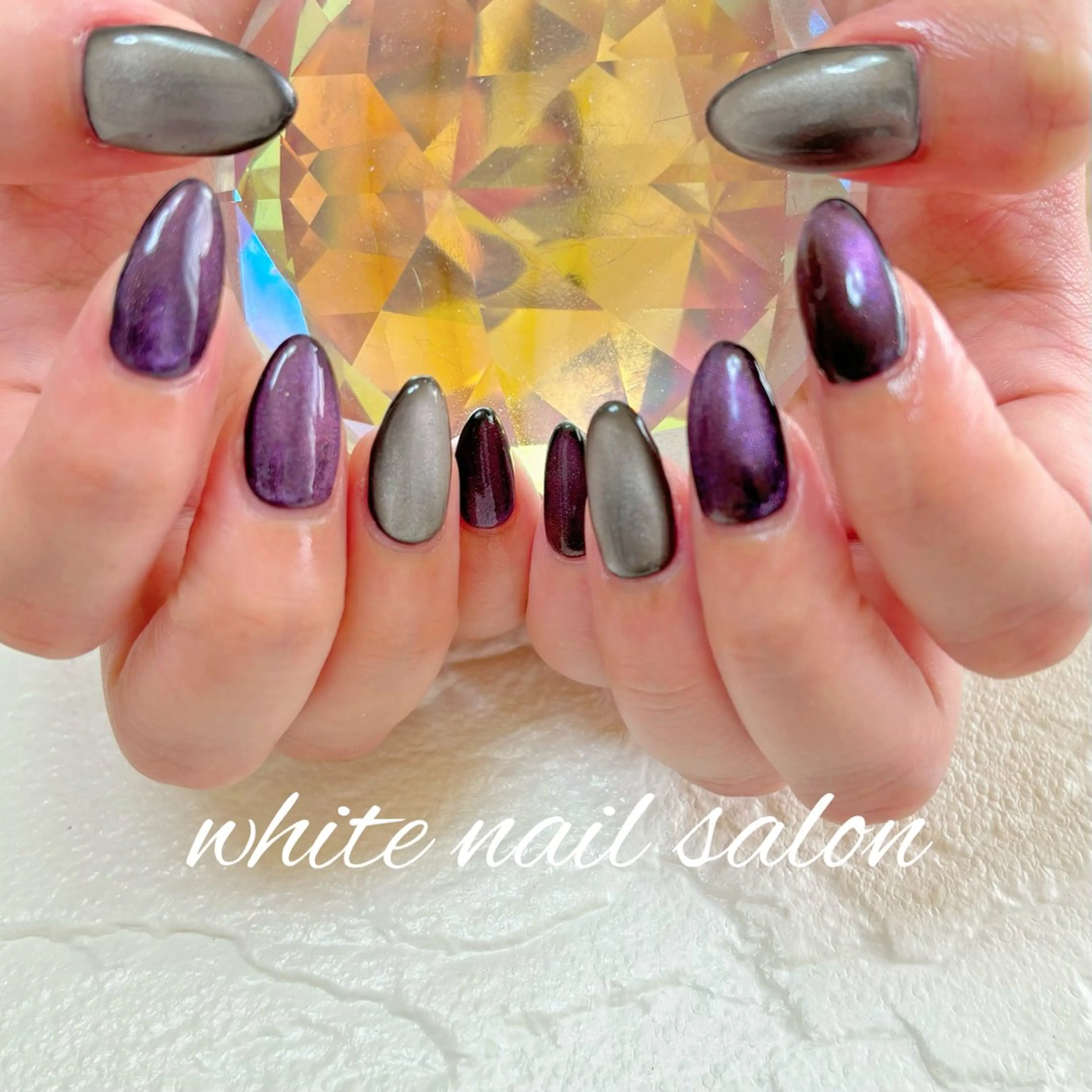 ネイル フットネイル マグネットネイル ハンドネイル white nail salonのネイルデザイン