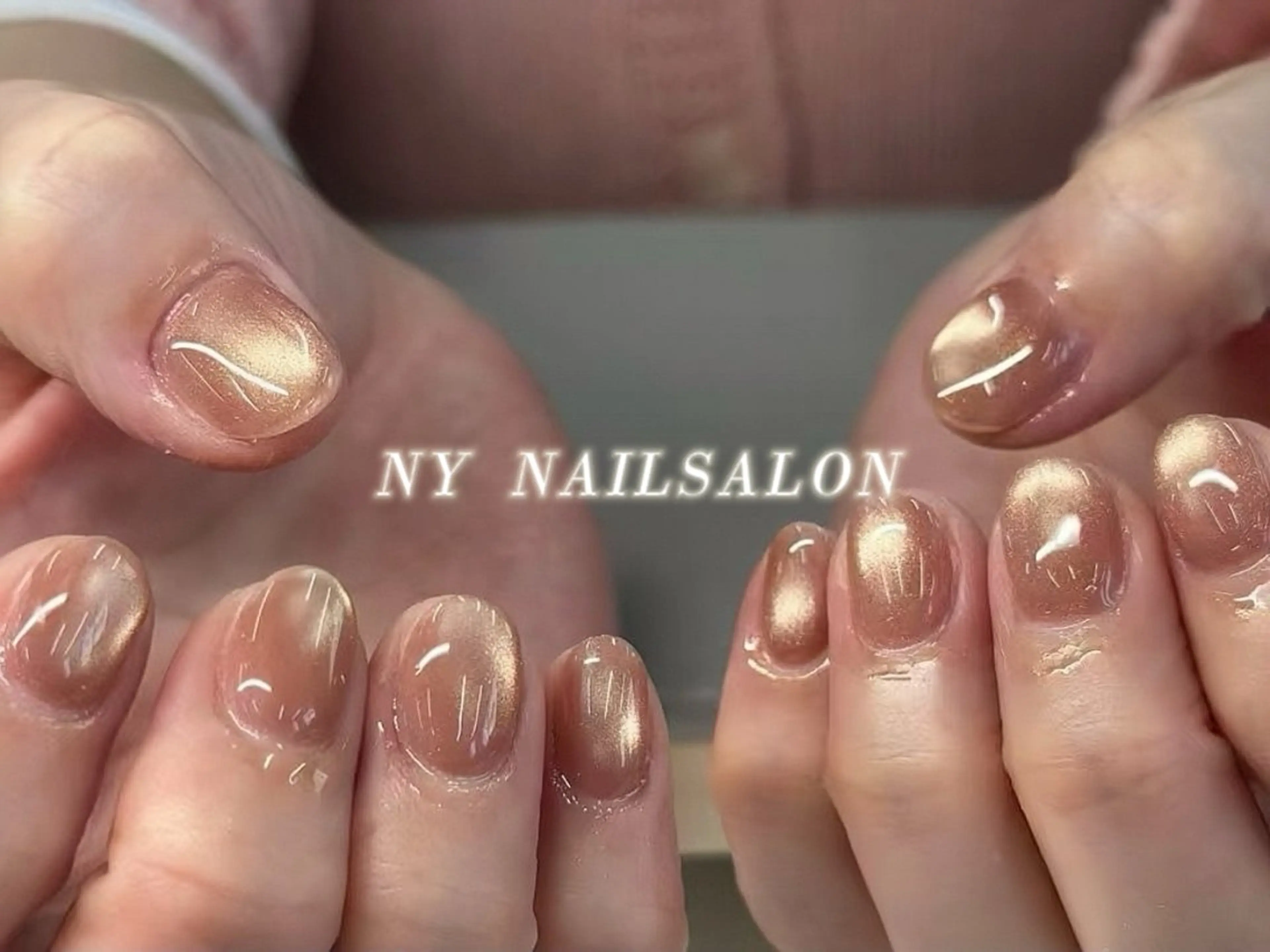 ネイル マグネットネイル オフィスネイル 夏ネイル ワンホンネイル ハンドネイル NYネイルサロン 千葉中央店のネイルデザイン