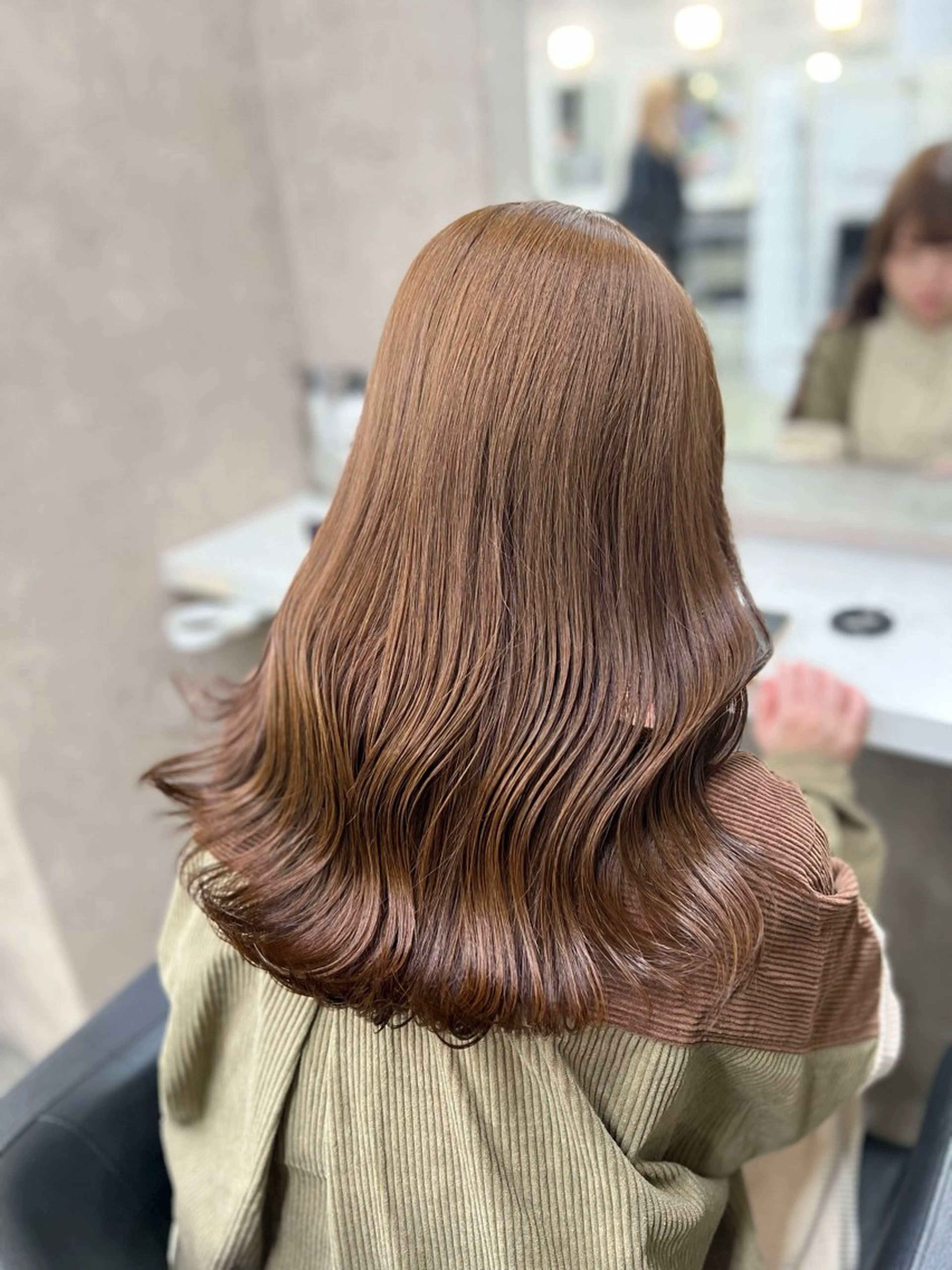 ロング カラー ベージュカラー ブラウンカラー ヘアカラー トリートメント 韓国レイヤーカット /REIのヘアスタイル