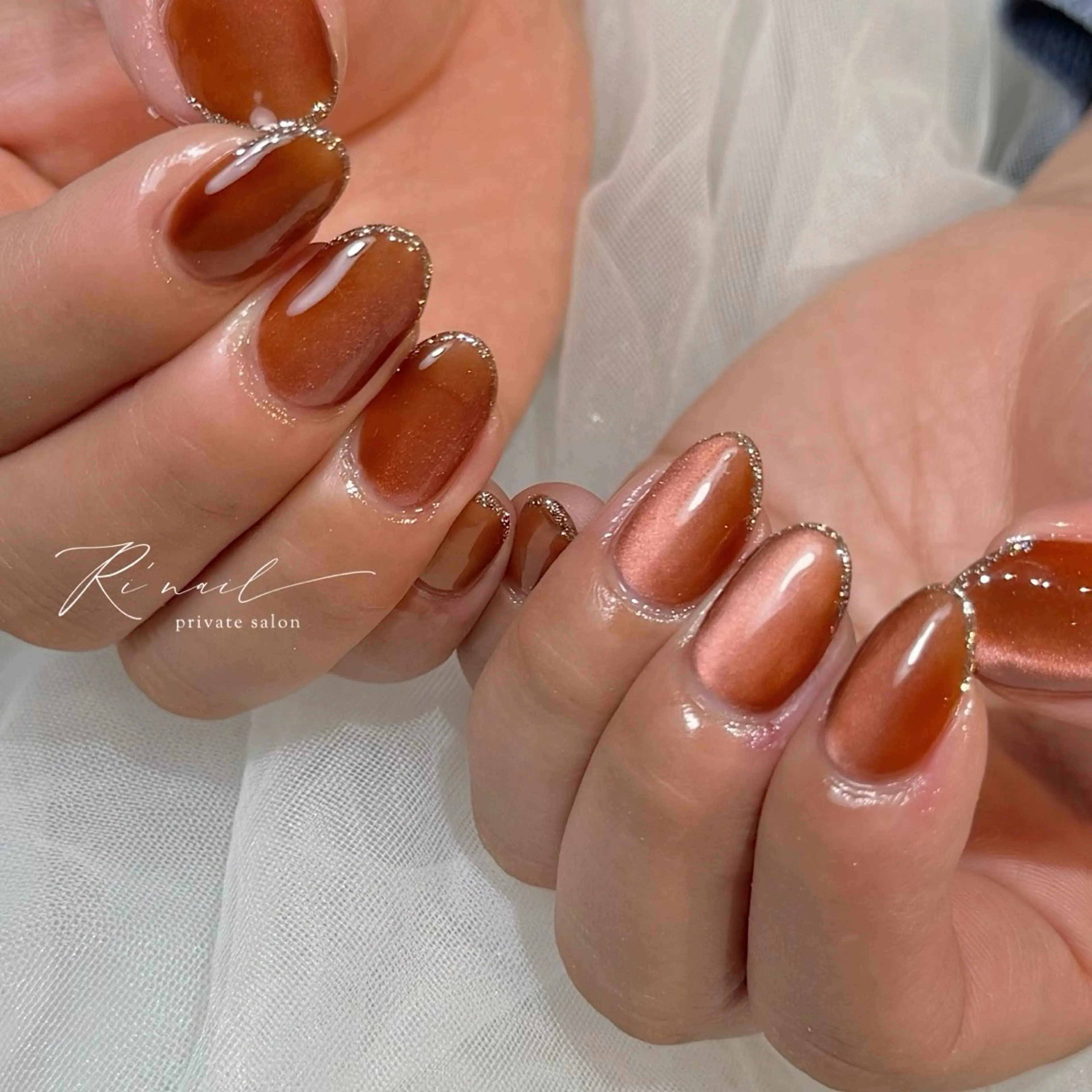 ネイル フレンチネイル マグネットネイル ISHIWATA LINAのネイルデザイン