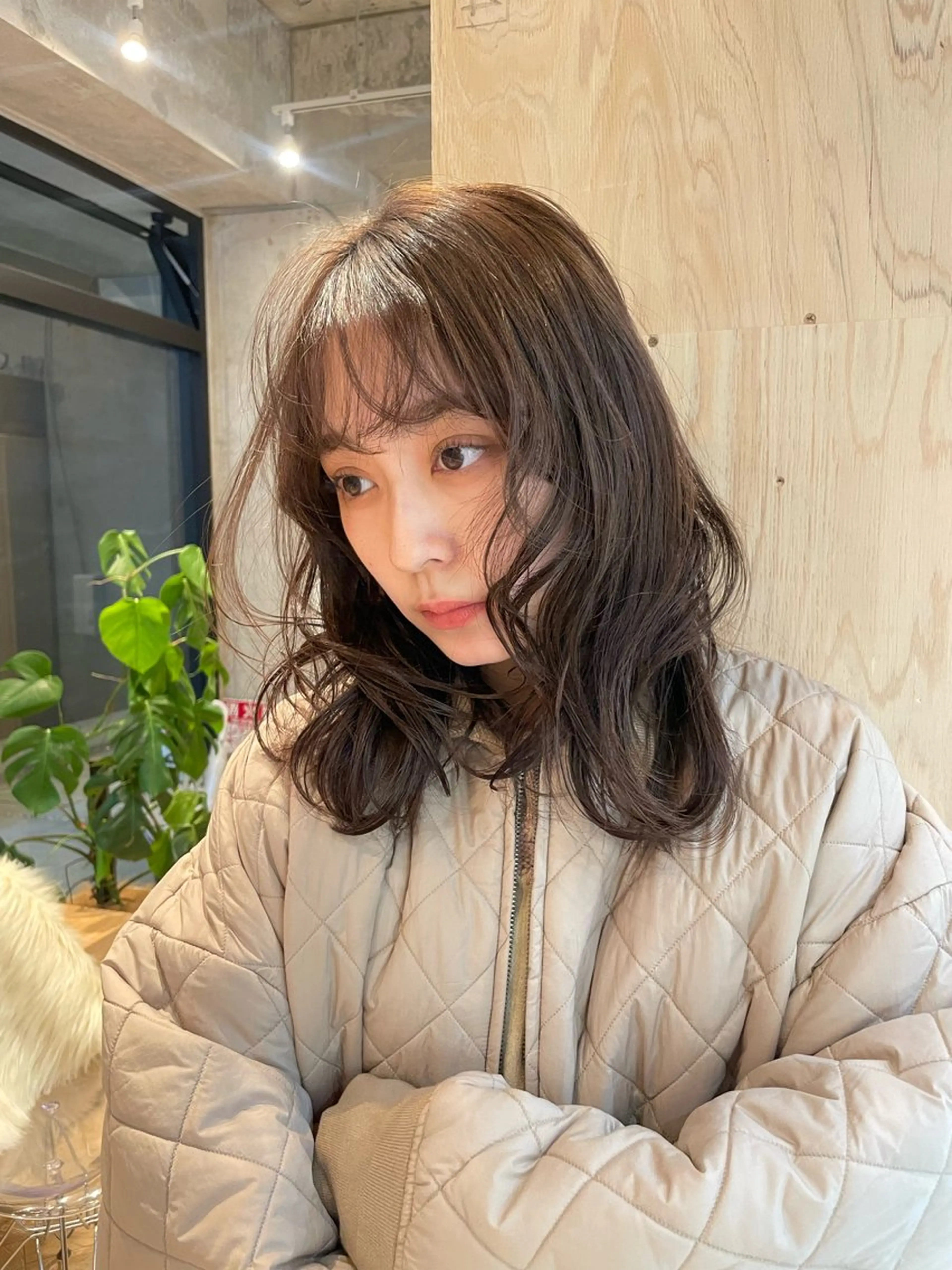 セミロング ヘアカラー トリートメント 似合わせ/透明感 /レイヤー/りほ🤍のヘアスタイル