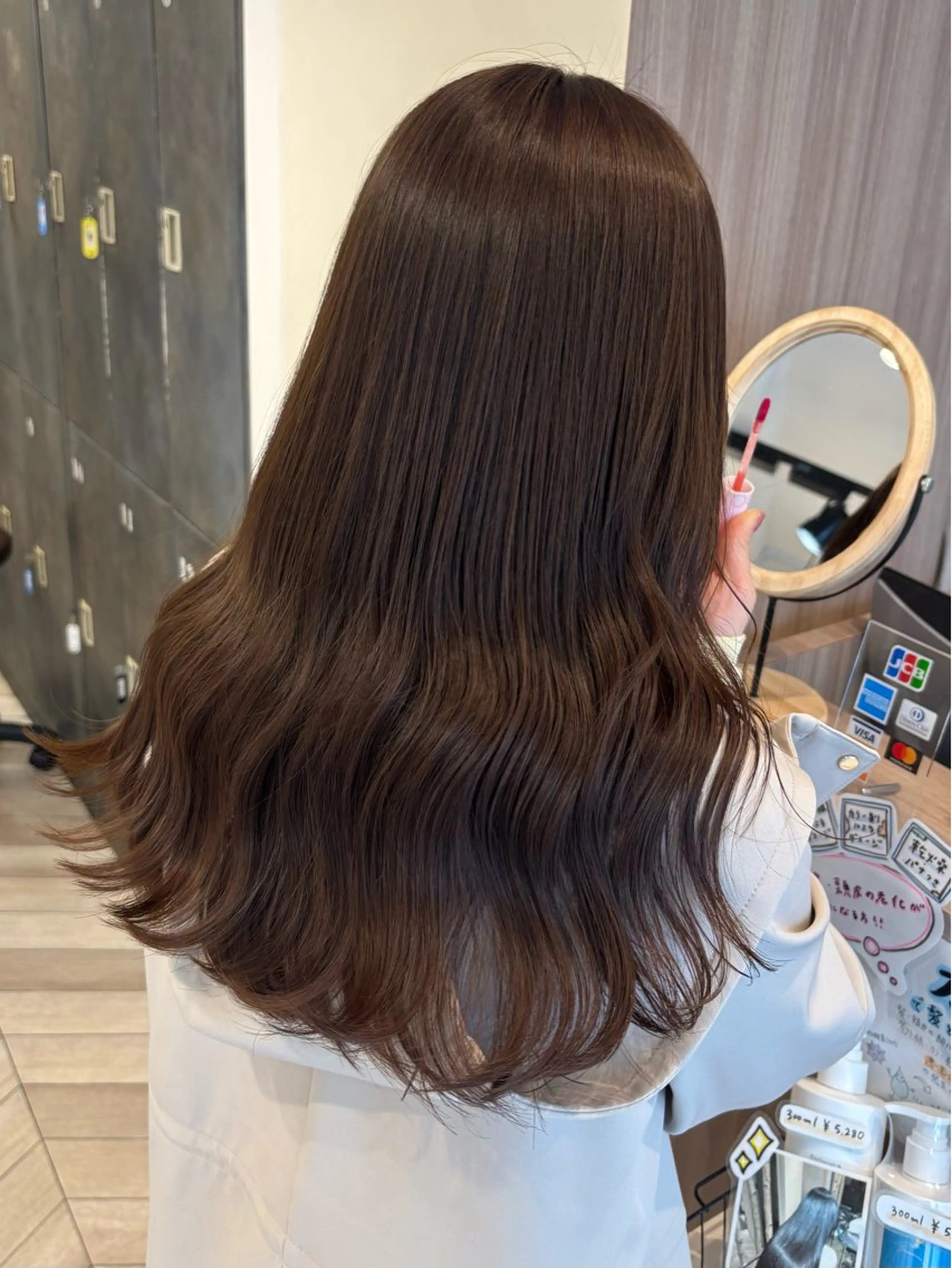 ロング カラー ブラウンカラー イルミナカラー モカブラウン カット ヘアカラー トリートメント 暖色/艶カラー🍑☆ /杉村夏希のヘアスタイル