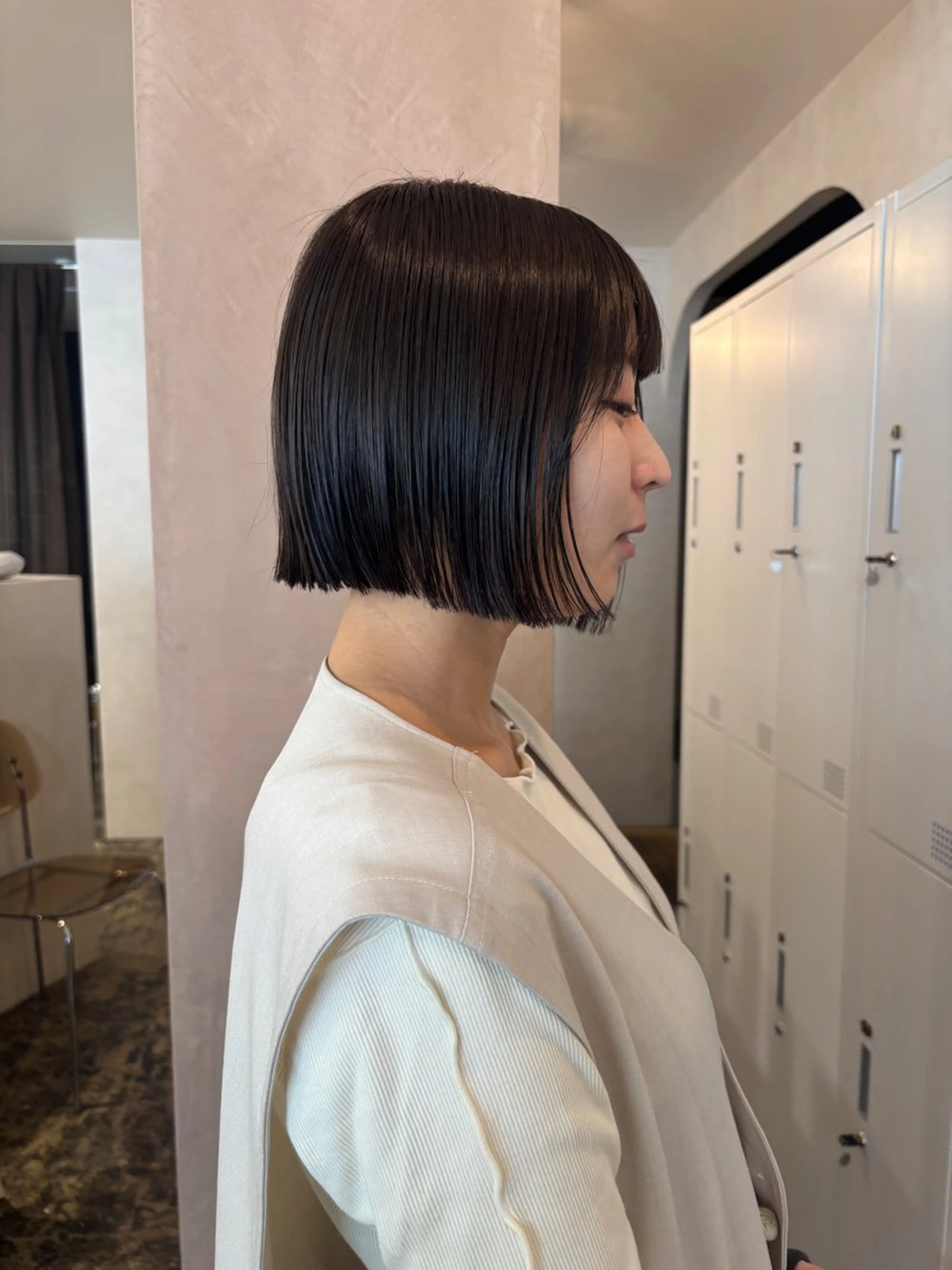 ミディアム カラー カット ヘアカラー トリートメント Chiho / 梅田 / ボブ/ パーマのヘアスタイル