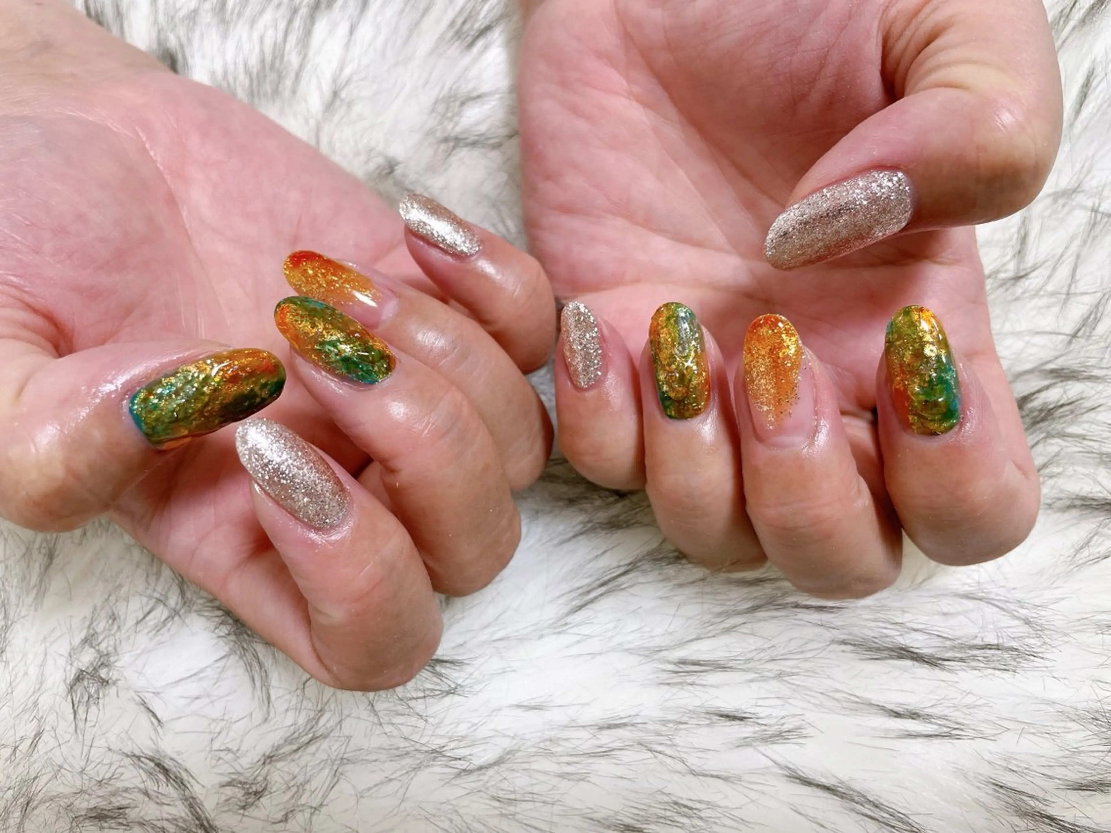 ネイル ジェルネイル 韓国ネイル パラジェル kikinail 溝の口のネイルデザイン