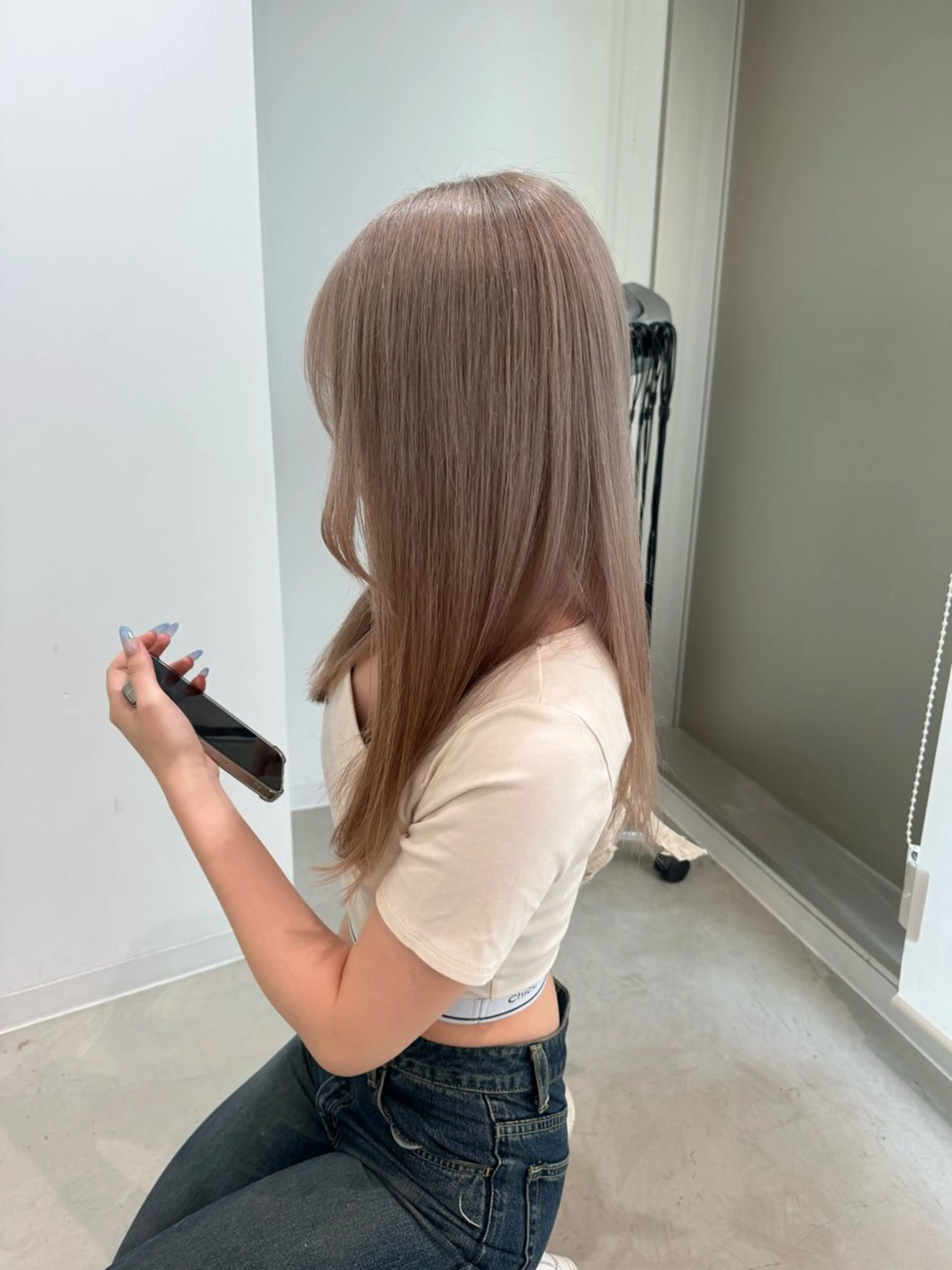 ロング カラー ヘアカラー トリートメント 店長　MANAMI ／ブリーチ／骨格ボブのヘアスタイル