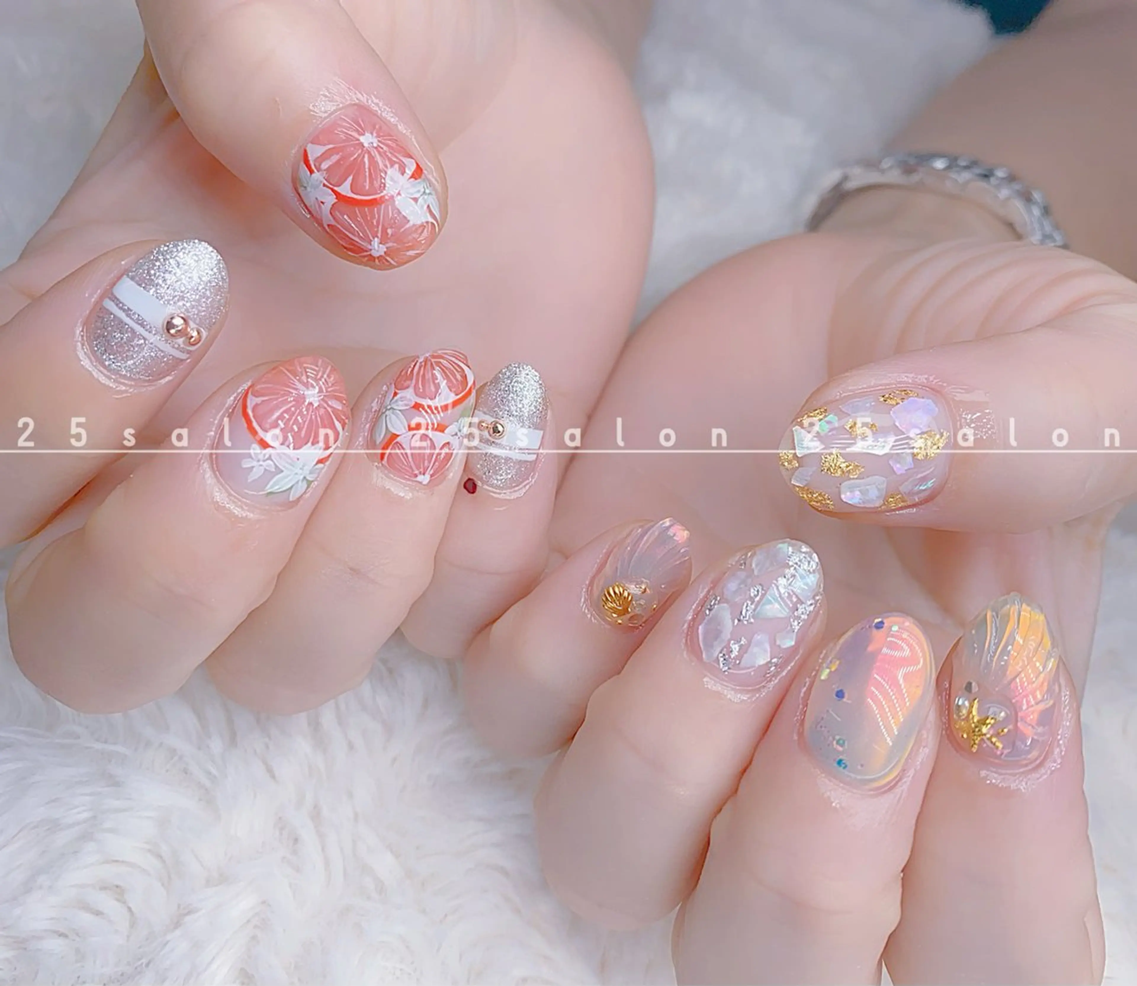ネイル ジェルネイル 韓国ネイル ニュアンスネイル パラジェル ワンホンネイル 2 5のマツエク・マツパデザイン