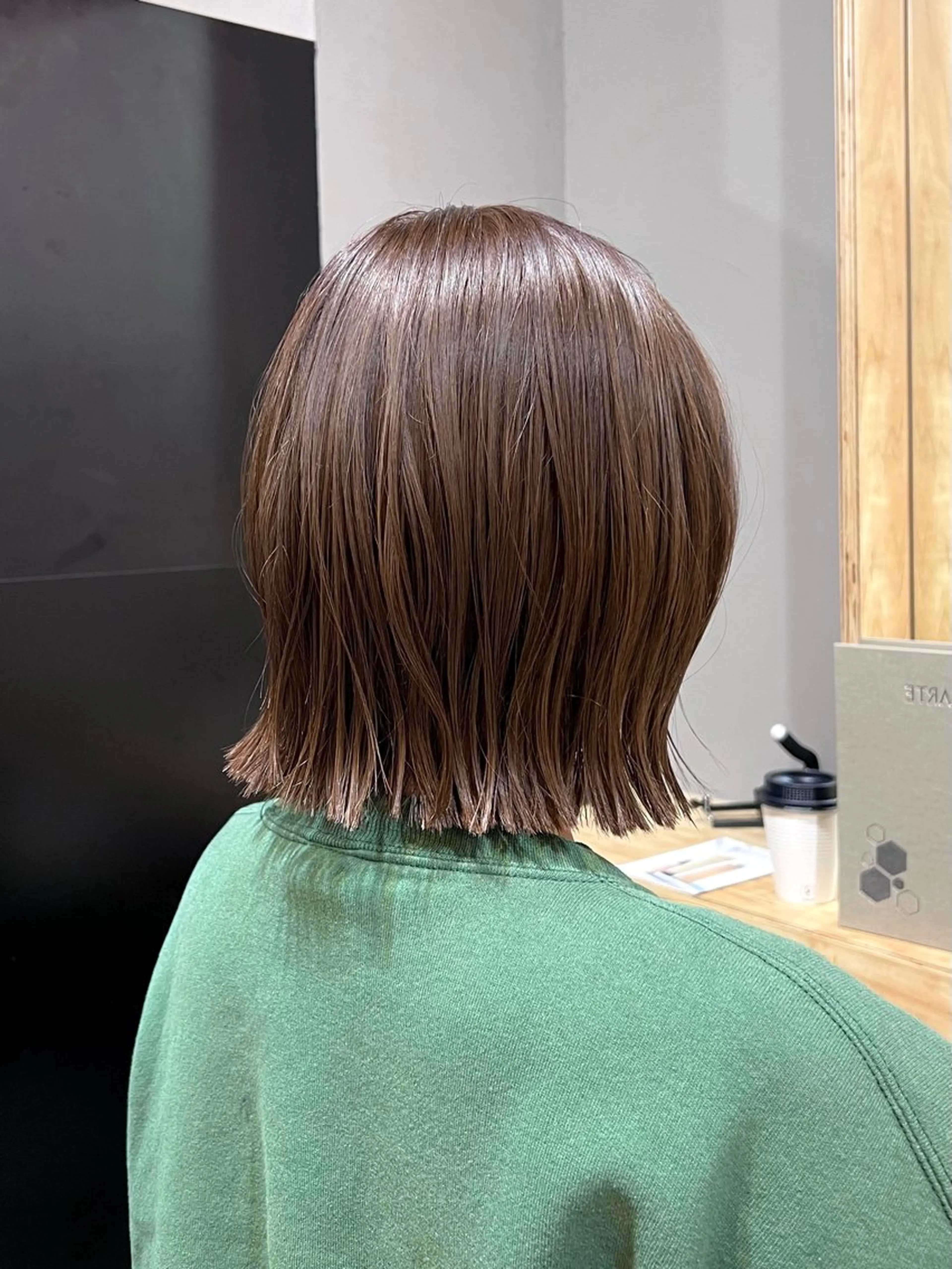 ショート カラー 切りっぱなしボブ ボブ 神戸ボブ✂️ ioe三宮/田 伸佳のヘアスタイル