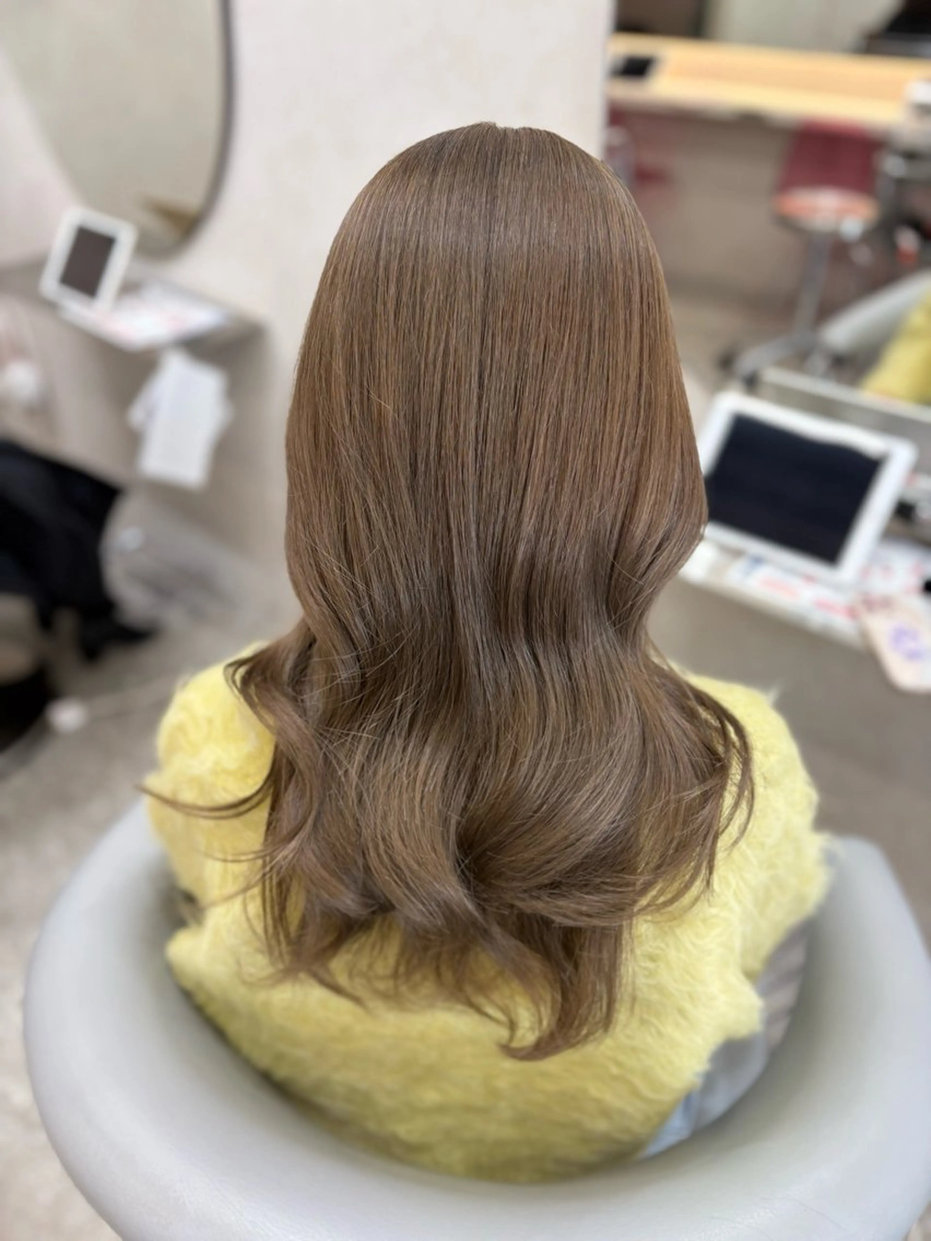 セミロング カラー 新宿/韓国ヘア 中明度カラー/かやのヘアスタイル