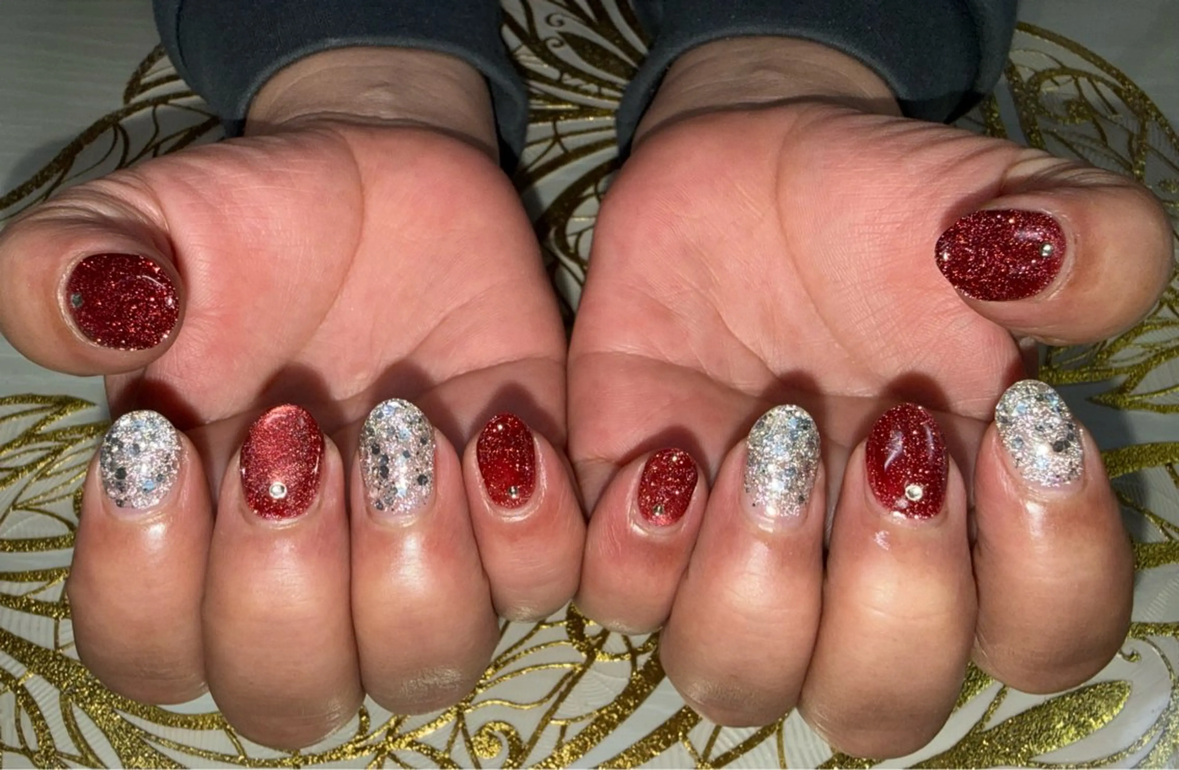 ネイル フラッシュネイル フラッシュマグ ラメ(グリッター) マグネットネイル ワンカラーネイル ハンドネイル SA  ネイルサロン ｴｽｴｰﾈｲﾙｻﾛﾝのネイルデザイン