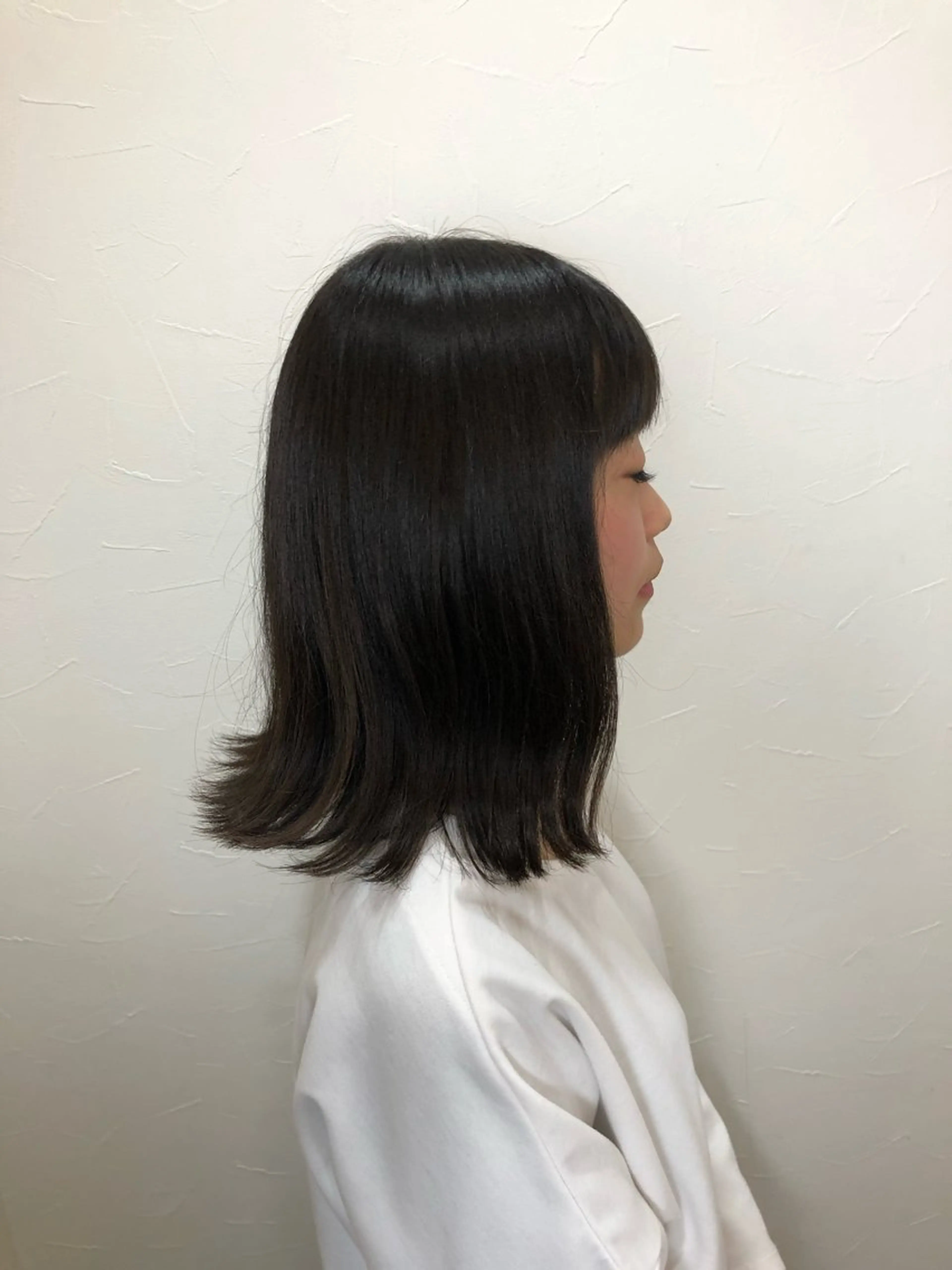 ミディアム 外ハネヘア 縮毛矯正&髪質改善/ きょうの🐺のヘアスタイル