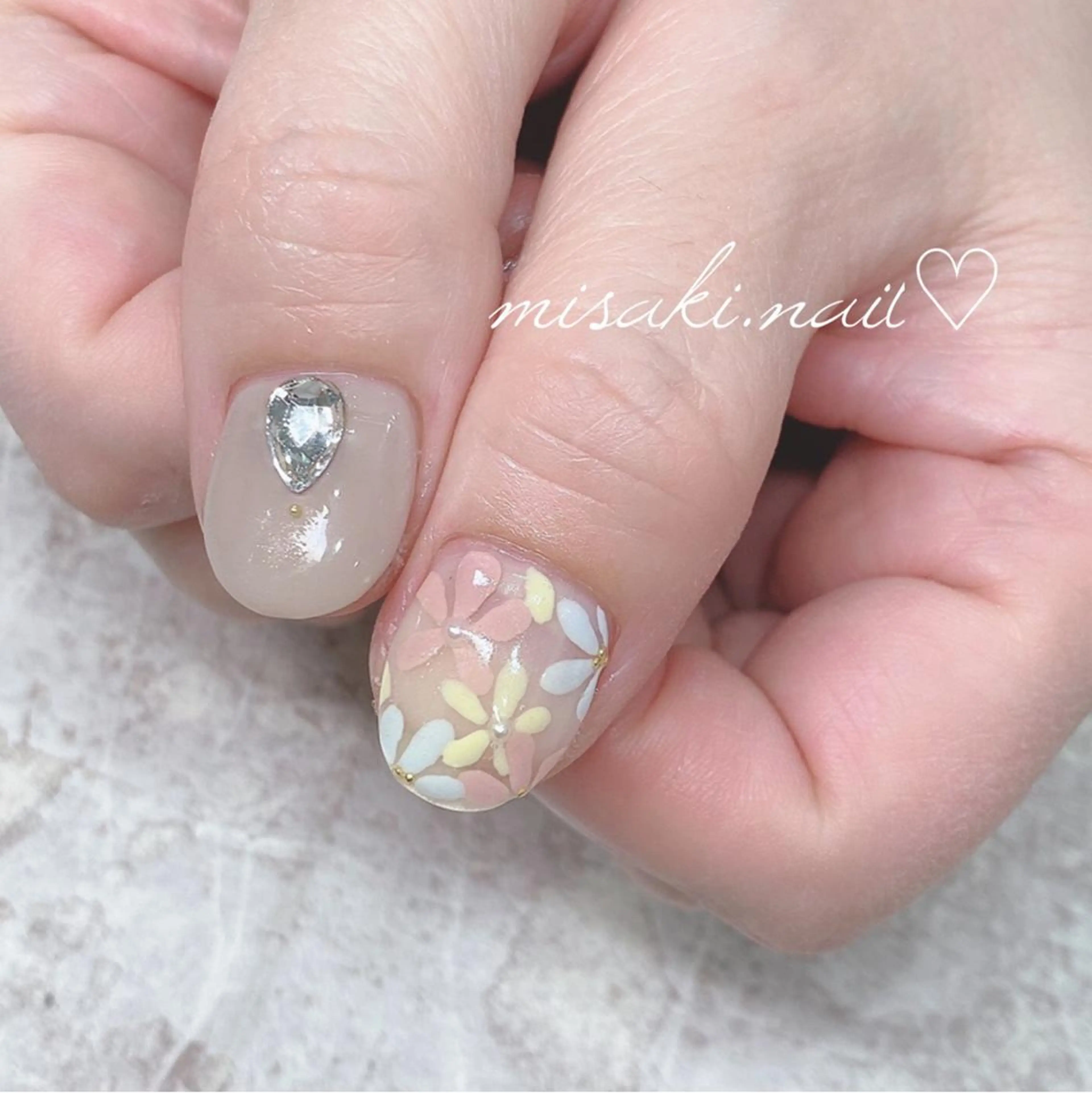 ネイル 韓国ネイル ワンホンネイル ハンドネイル nailsalon miinailsのネイルデザイン