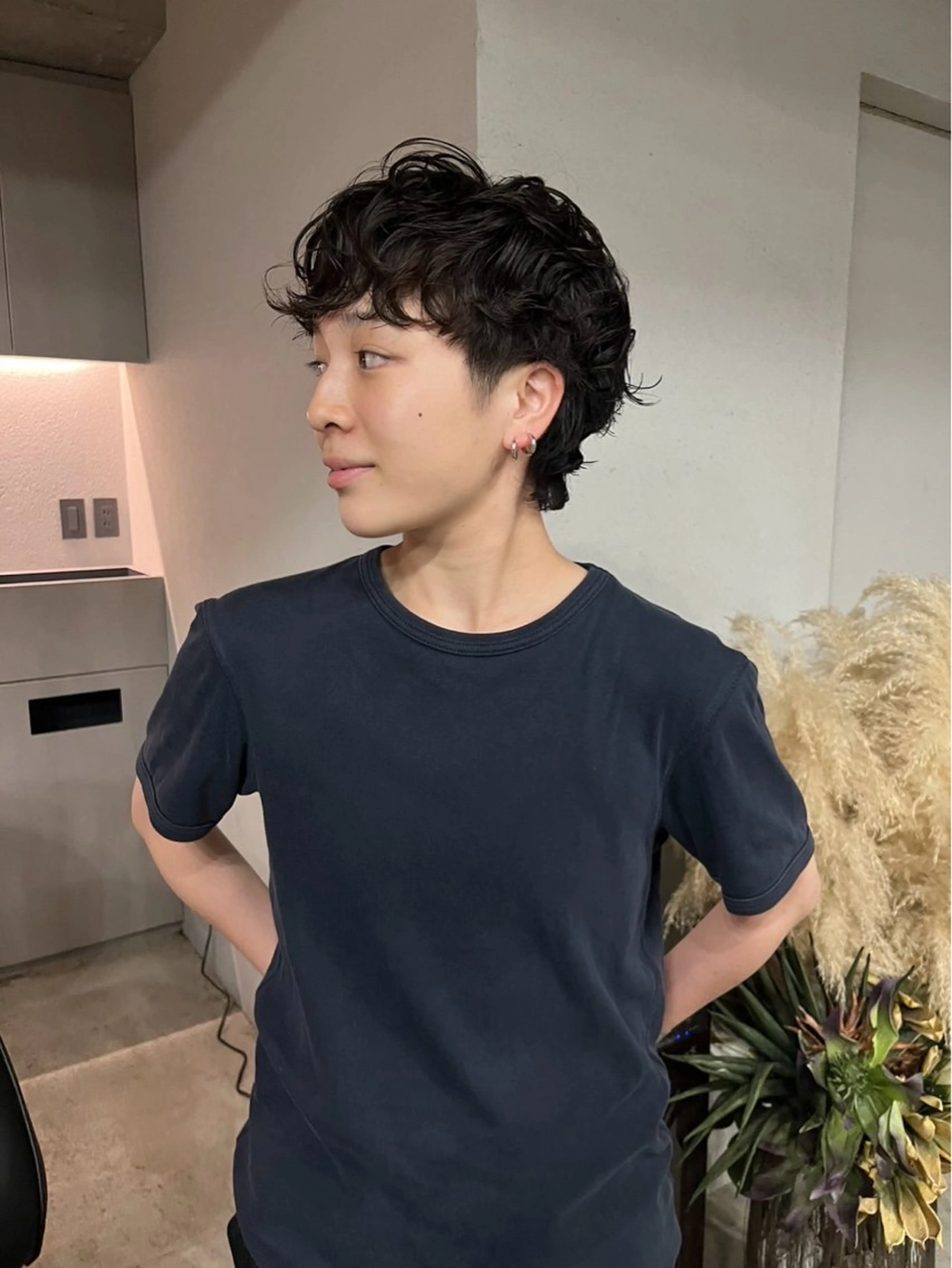 パーマ メンズ 縮毛矯正/スパイラル パーマ/表参道のヘアスタイル