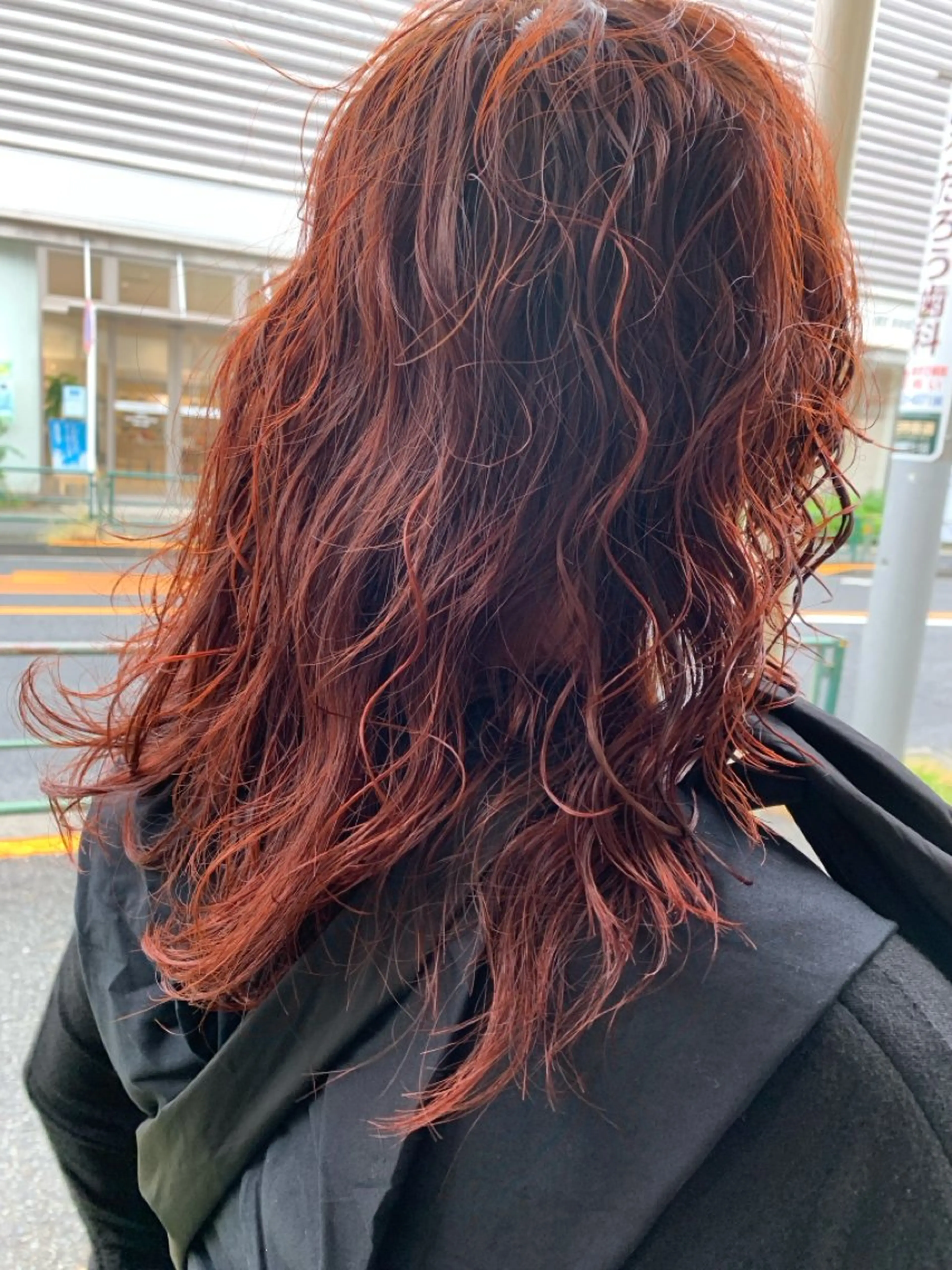 ミディアム カラー パーマ オレンジ ヘアカラー 【takk】 ナカヤママサヨシのヘアスタイル