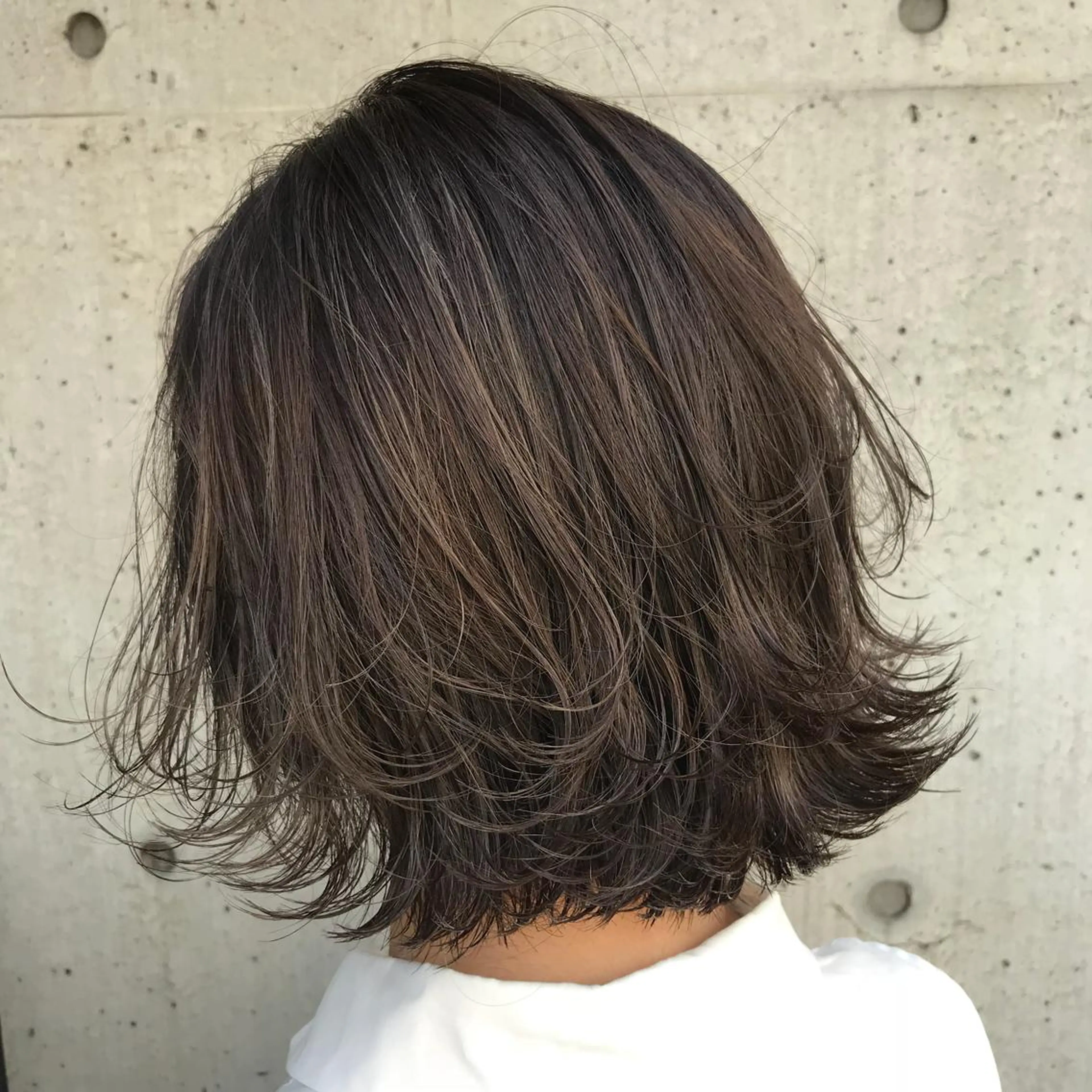 ミディアム カラー アッシュ ベージュカラー ハイライトカラー ハイライト カット ヘアカラー トリートメント 韓国レイヤー/ミルク ティー🦋高橋　暖のヘアスタイル