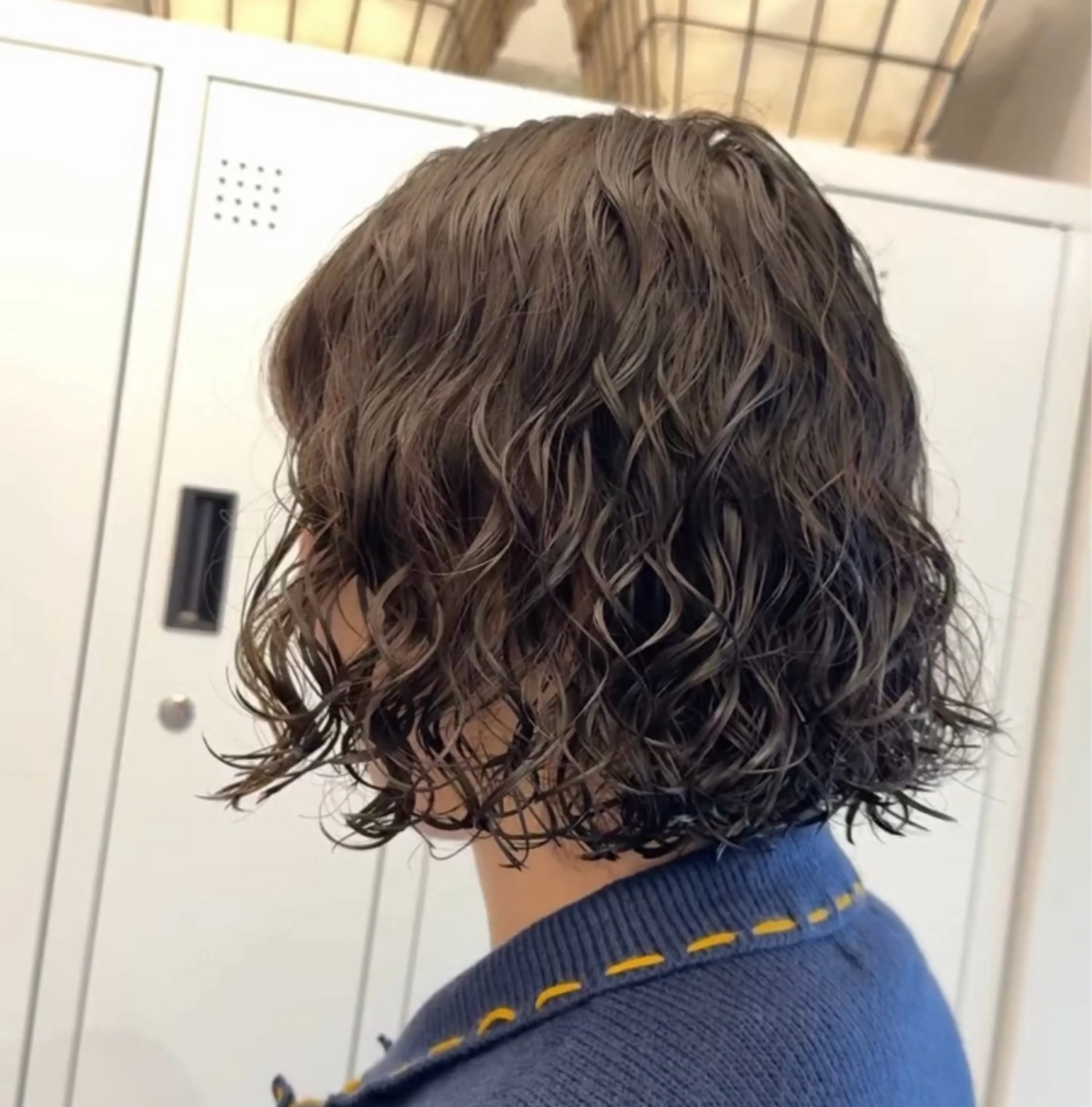 ミディアム パーマ カット パーマ 藤本 智哉のヘアスタイル