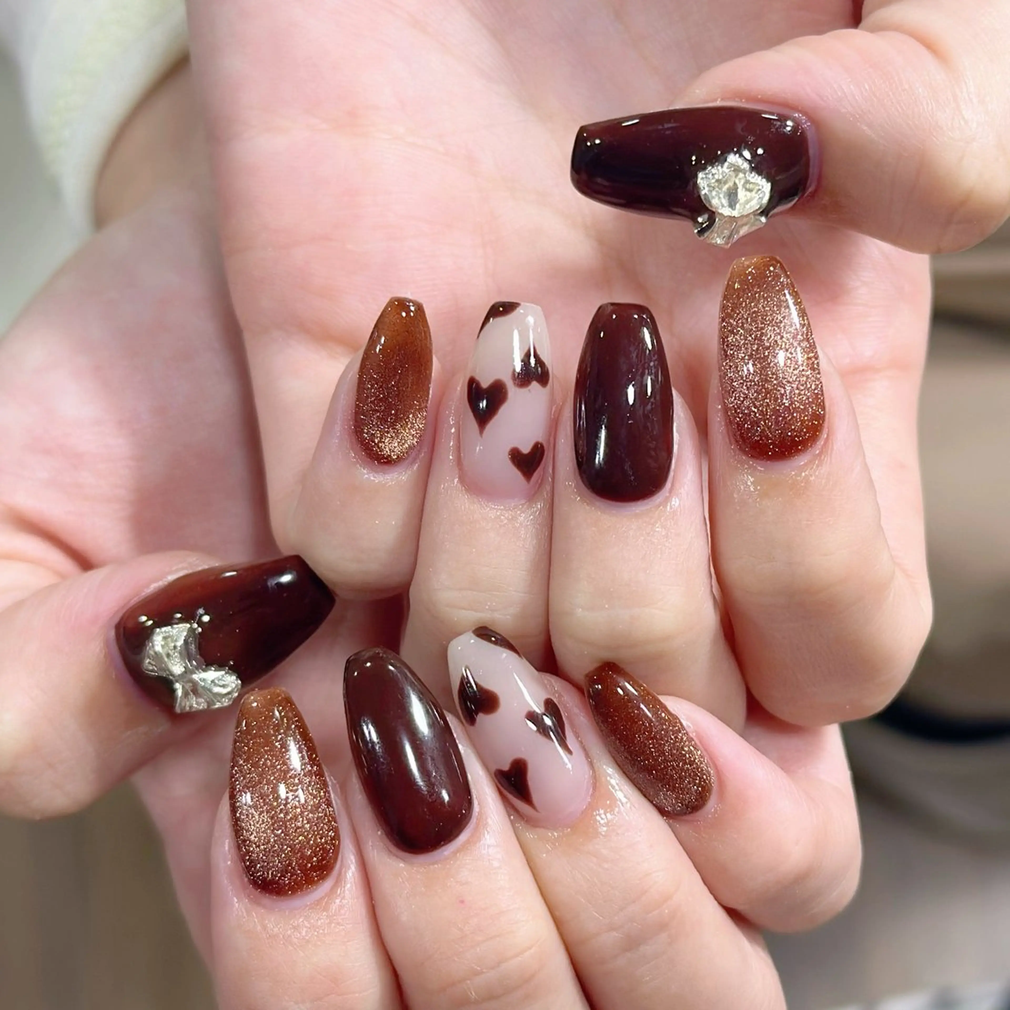 ネイル ハート 持ち込み ハンドネイル Niki ニキのネイルデザイン