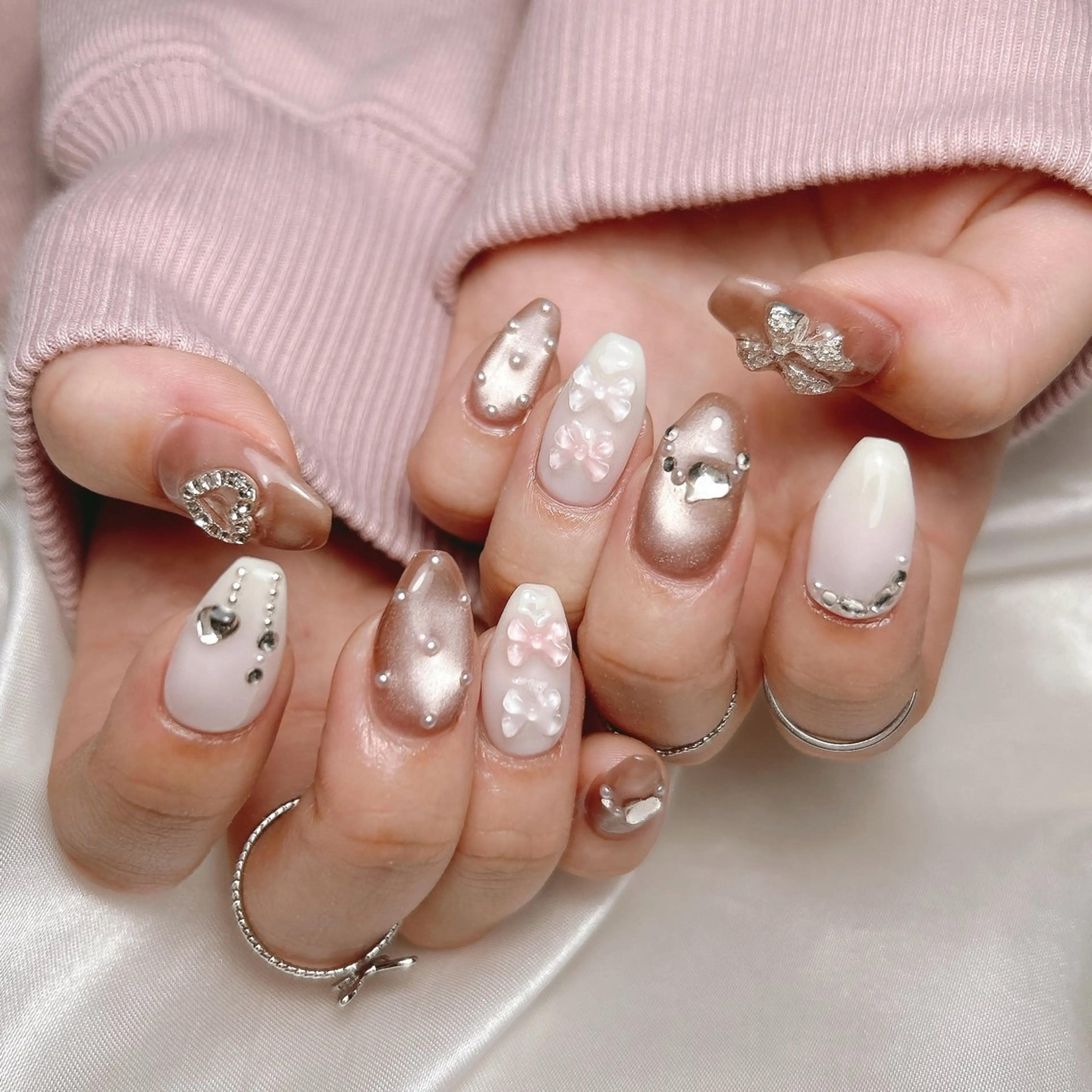 ネイル マグネットネイル ハンドネイル junna のぞいてねのネイルデザイン