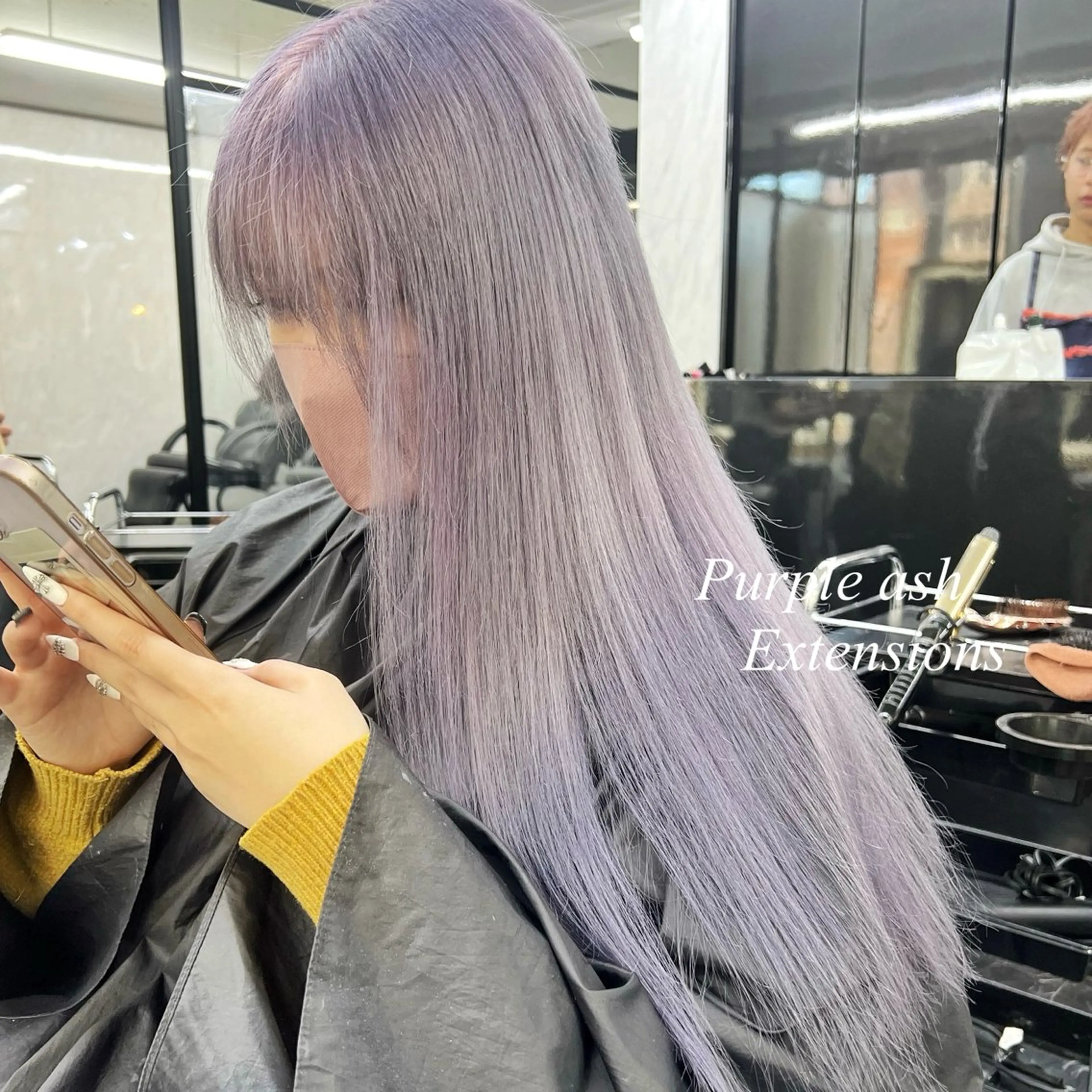 ロング カラー シールエクステ ハイトーンカラー エクステ ヘアカラー エクステ シールエクステ特化 ハイトーン、NANAのヘアスタイル