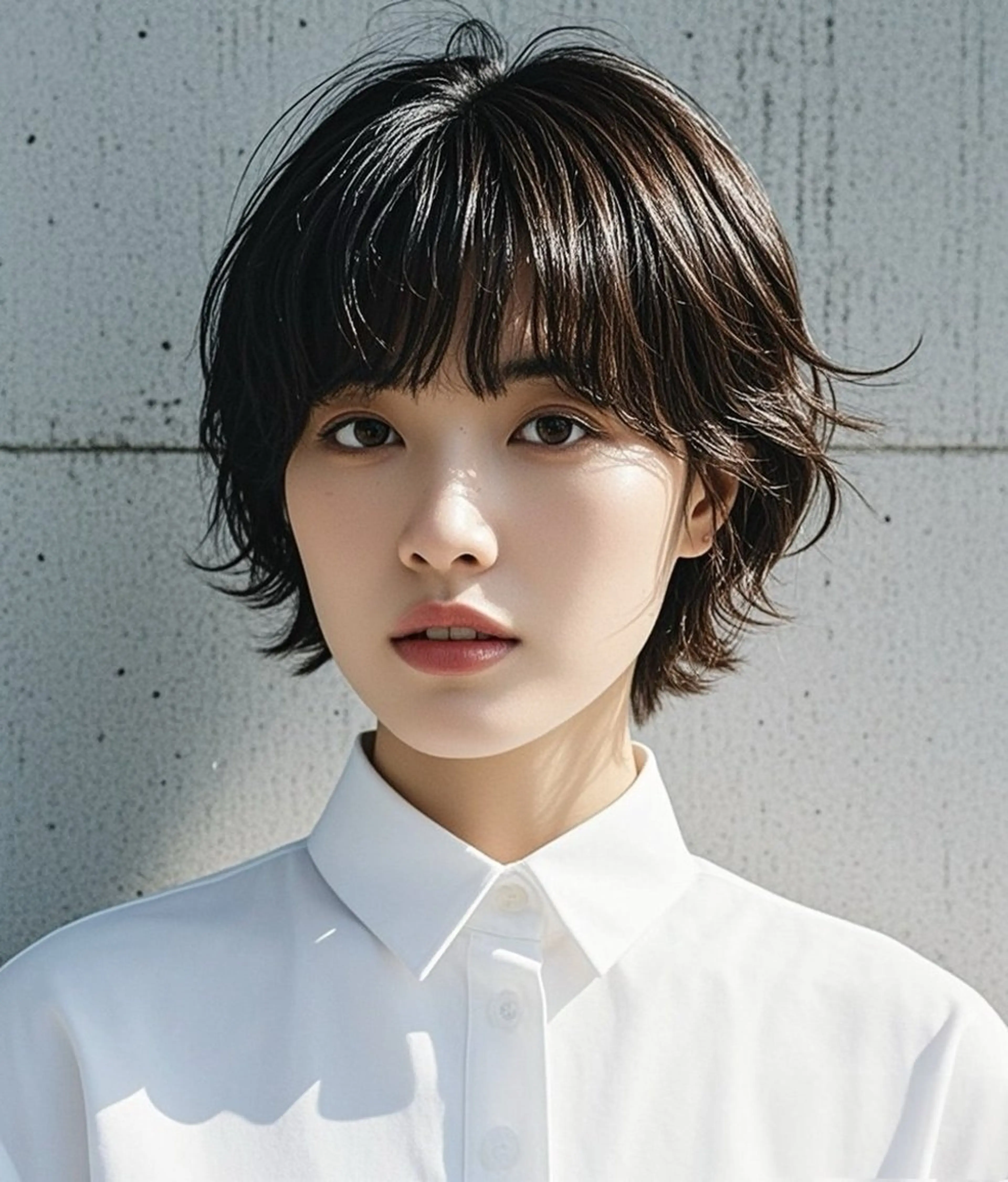 ショート ショートボブ アッシュ ボブ くびれヘア ハッシュカット カット ウルフカット 811 大阪梅田 ウルフのヘアスタイル