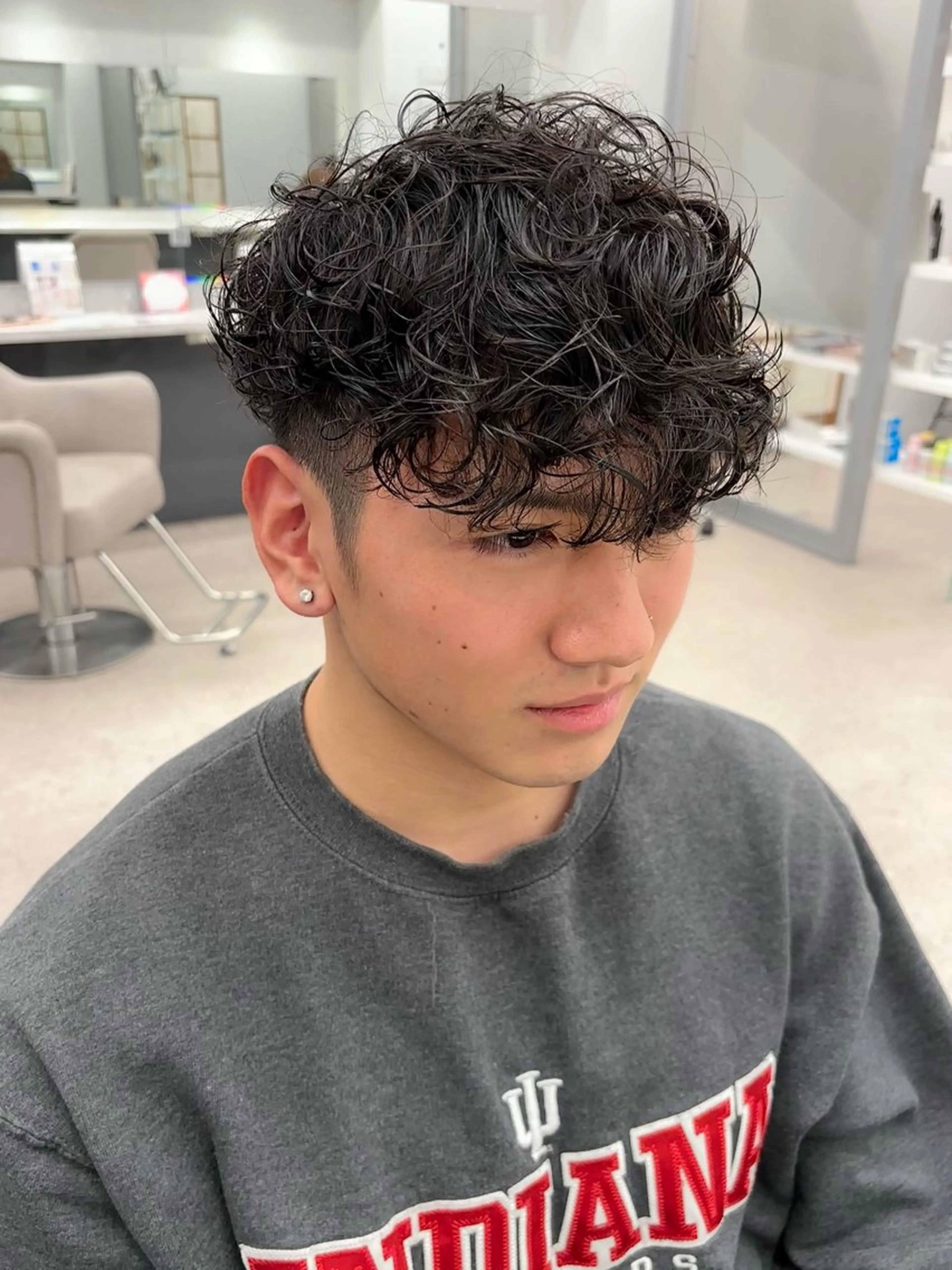 パーマ メンズ スペインカール カット パーマ 🍐シャドウパーマ メンズ特化/守岡🍐のヘアスタイル