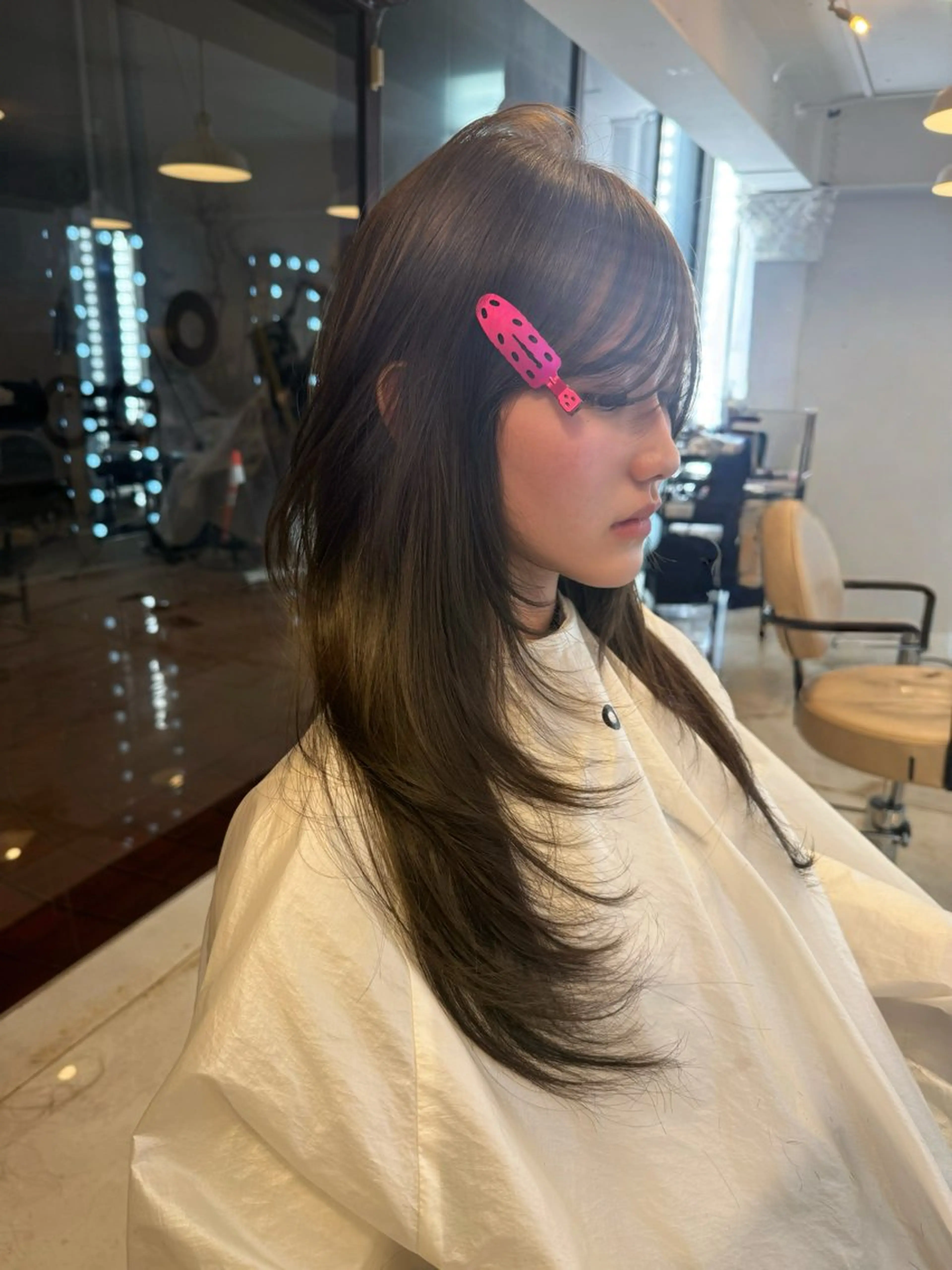 ロング カラー カット ヘアカラー トリートメント ヘッドスパ ヘアセット HARUNA/原宿/ デザイン/カットのヘアスタイル