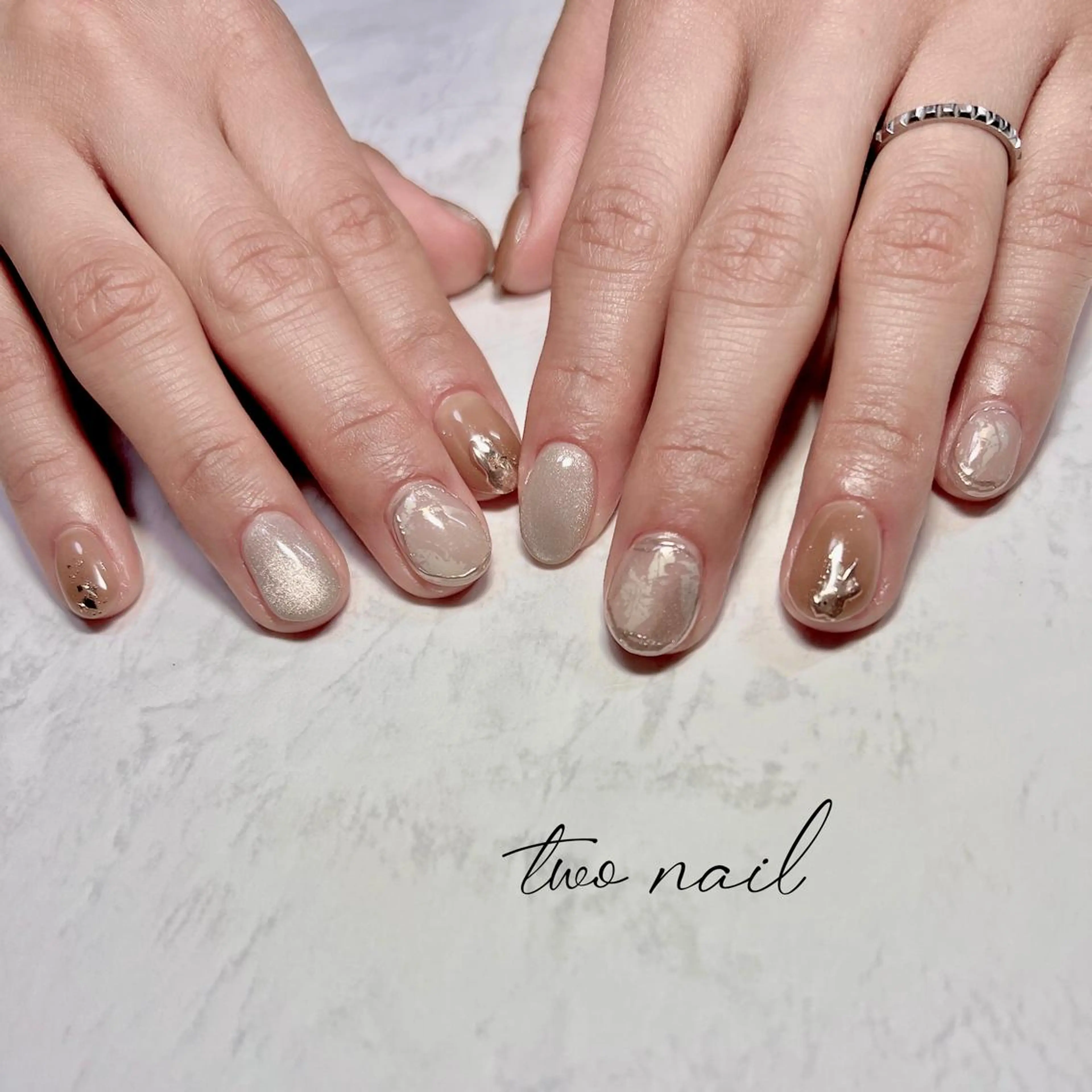 ネイル アートネイル フットネイル ハート ニュアンスネイル オフィスネイル two nailのネイルデザイン