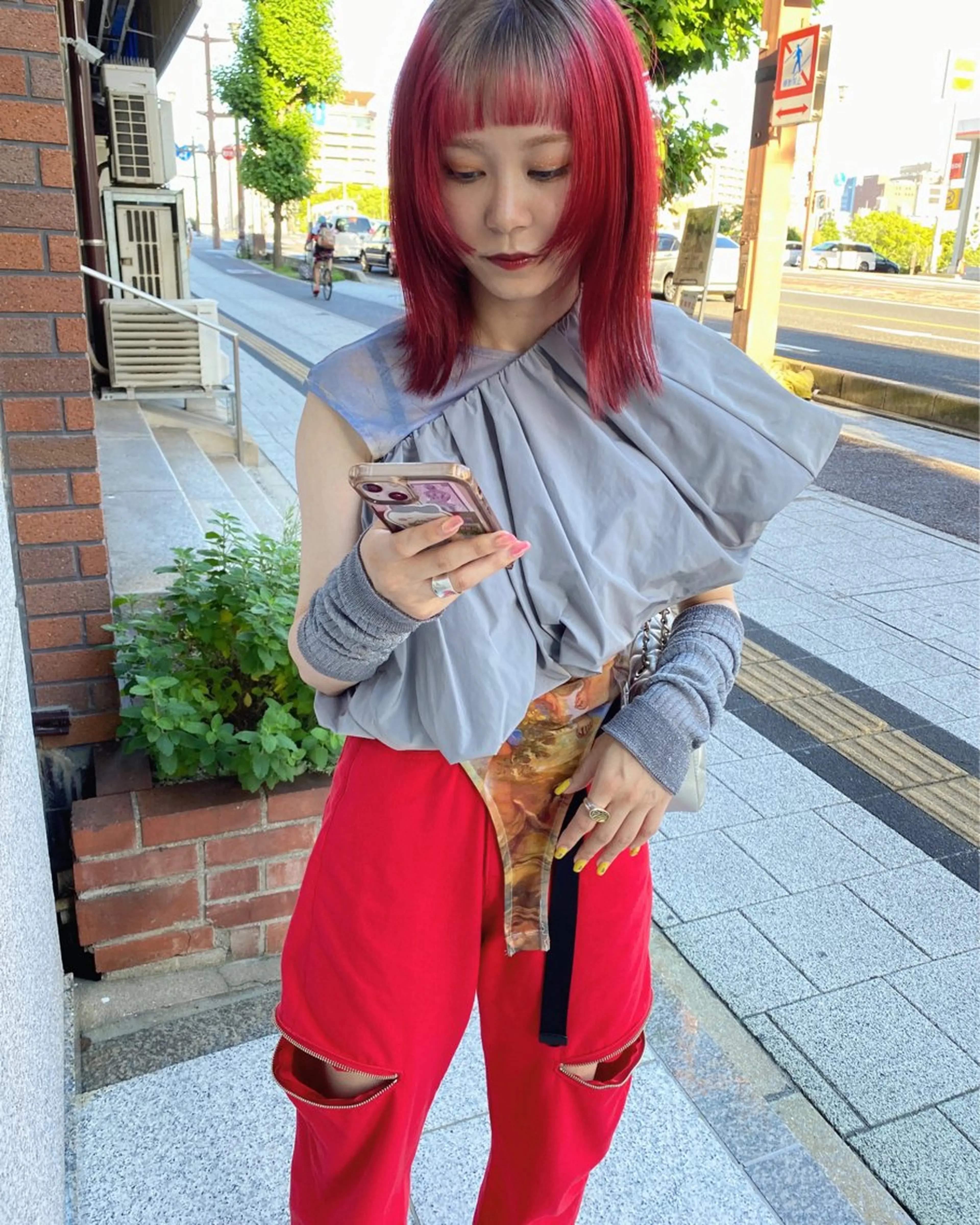 ミディアム カラー パーマ ヘアアレンジ ネイル カット ヘアカラー トリートメント 広島/ボブ/レイヤー 🌿‬wakabaのヘアスタイル