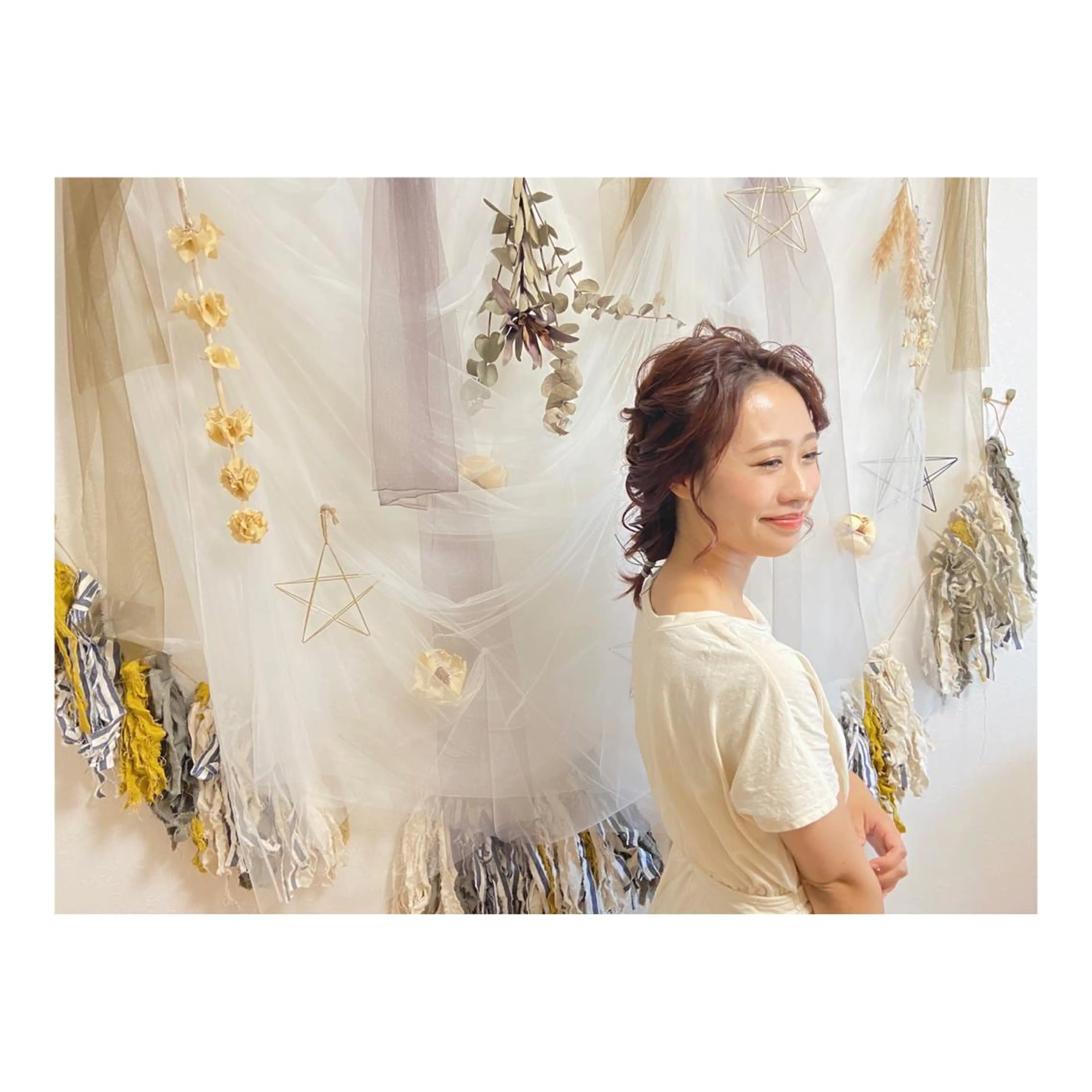 ロング ヘアアレンジ ヘアアンドメイクムタ 新居のヘアスタイル