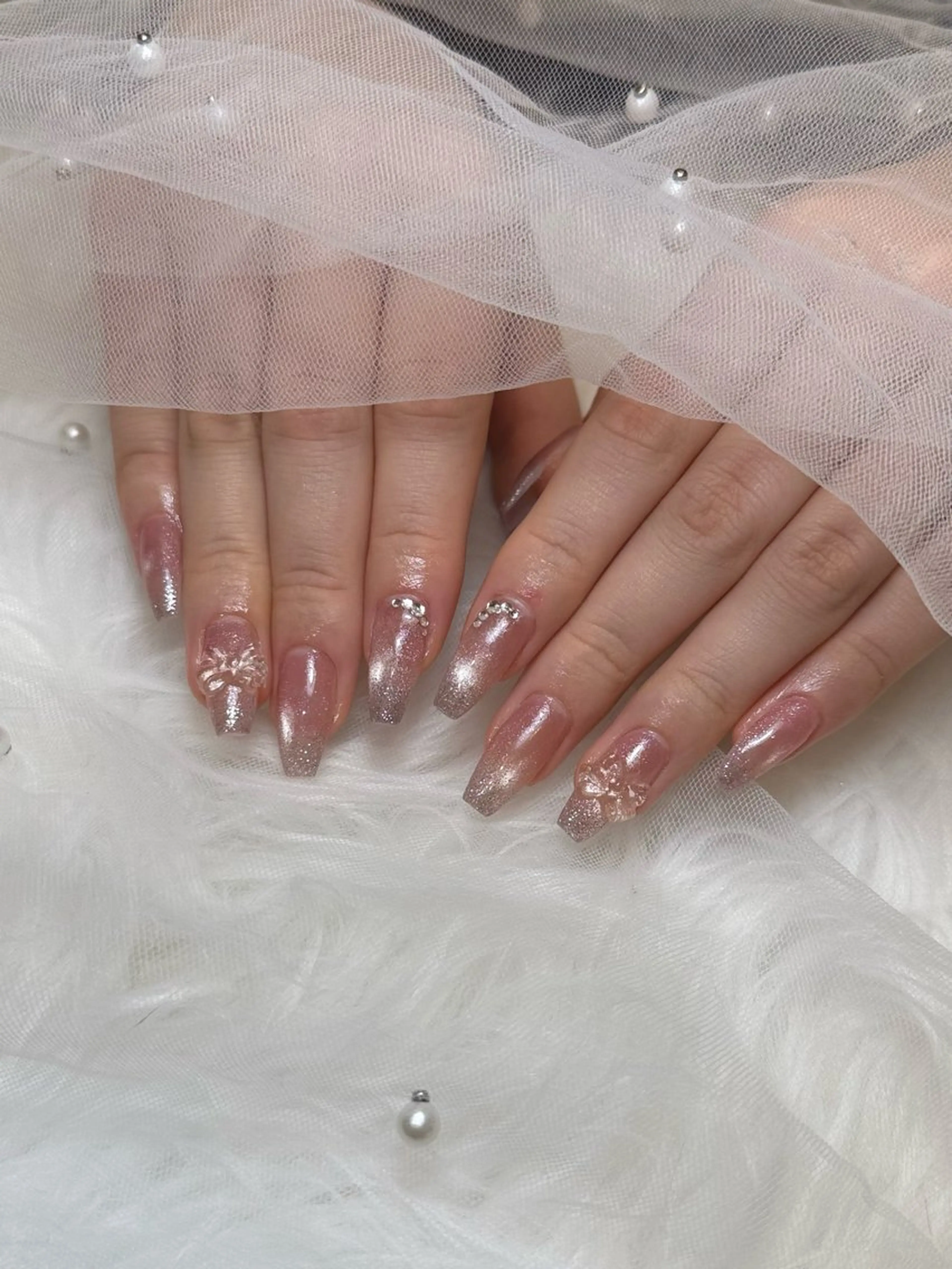 ネイル ラメ(グリッター) マグネットネイル スカルプネイル ハンドネイル ココ美ネイルサロン所属・bonny nail みゆのネイルデザイン