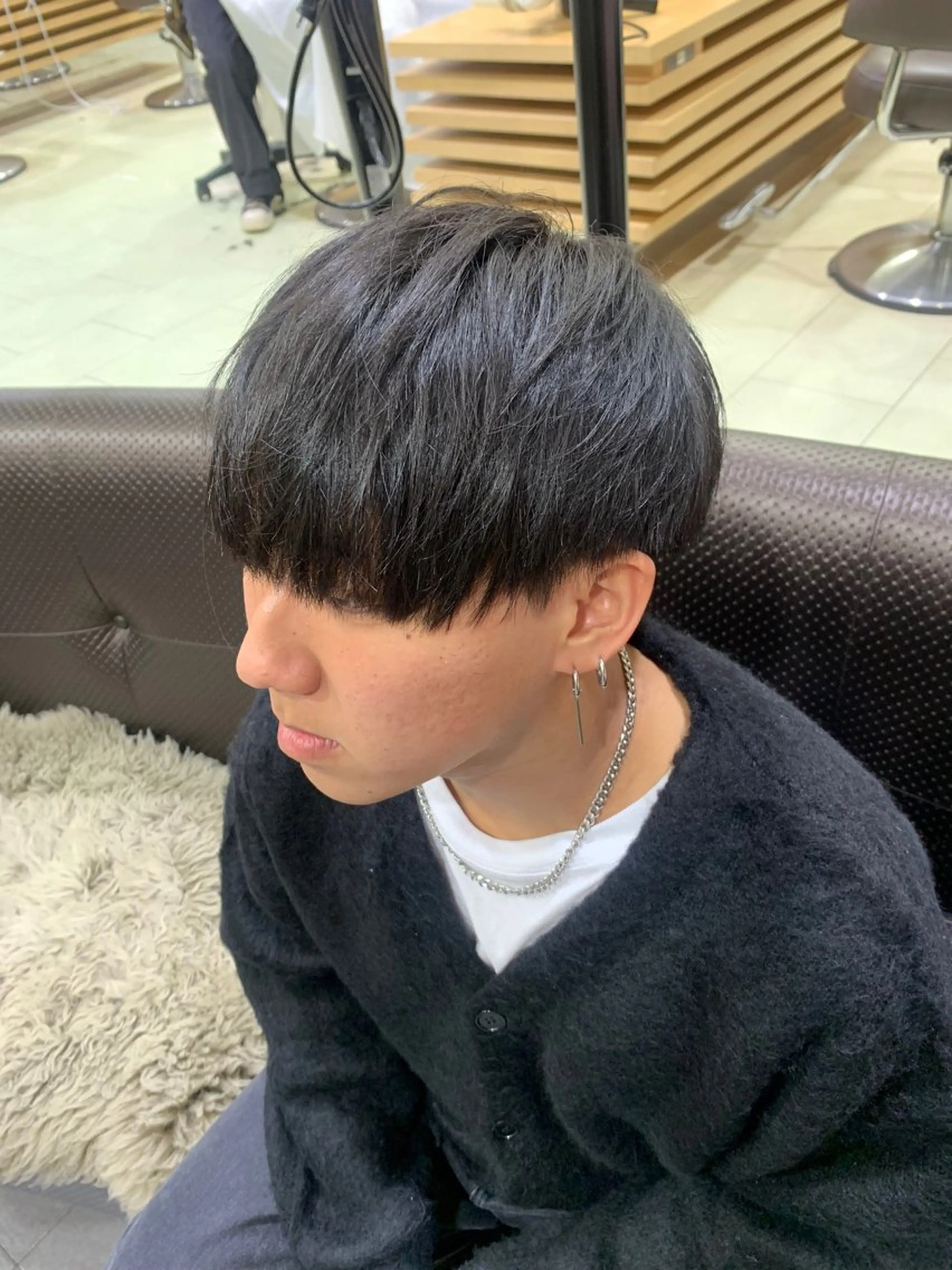 メンズ 韓国レイヤー/センタ ーパート/坂本翔のヘアスタイル