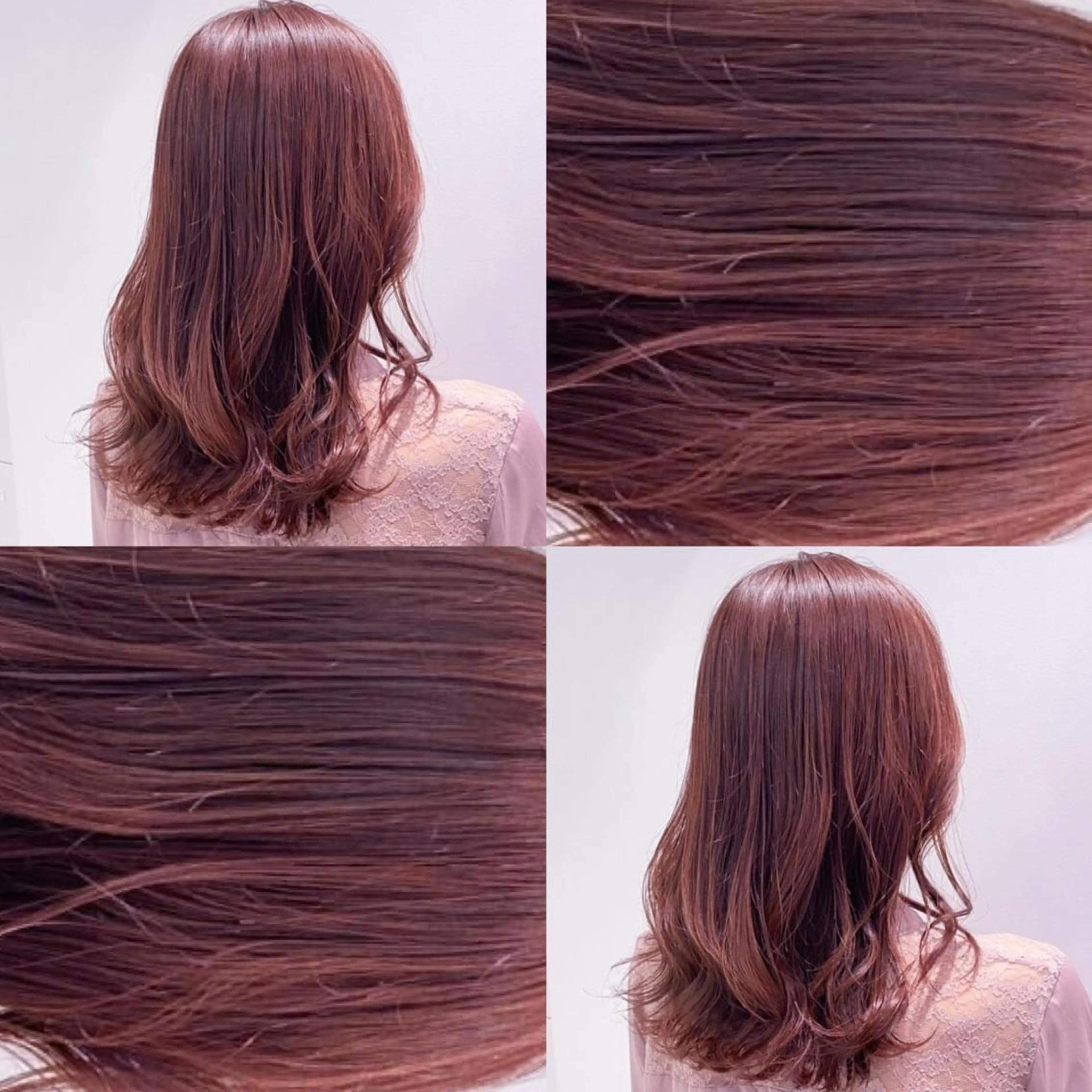 セミロング カラー パーマ ヘアアレンジ ネイル マツエク・マツパ 韓国風ベージュ🤎 赤みなし🌿横浜🤎のヘアスタイル