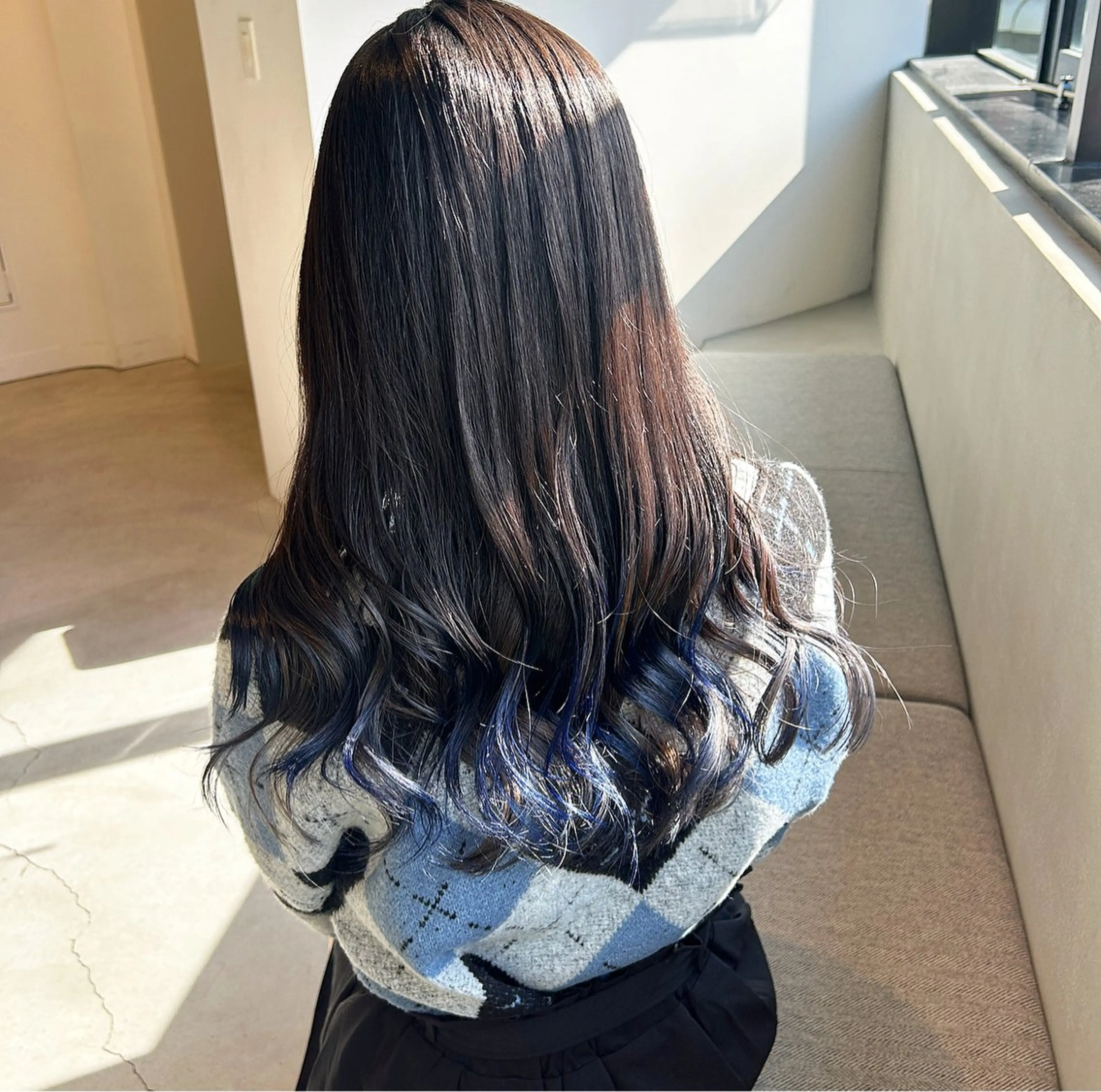 ロング カラー ブルーカラー 松元 未有のマツエク・マツパデザイン