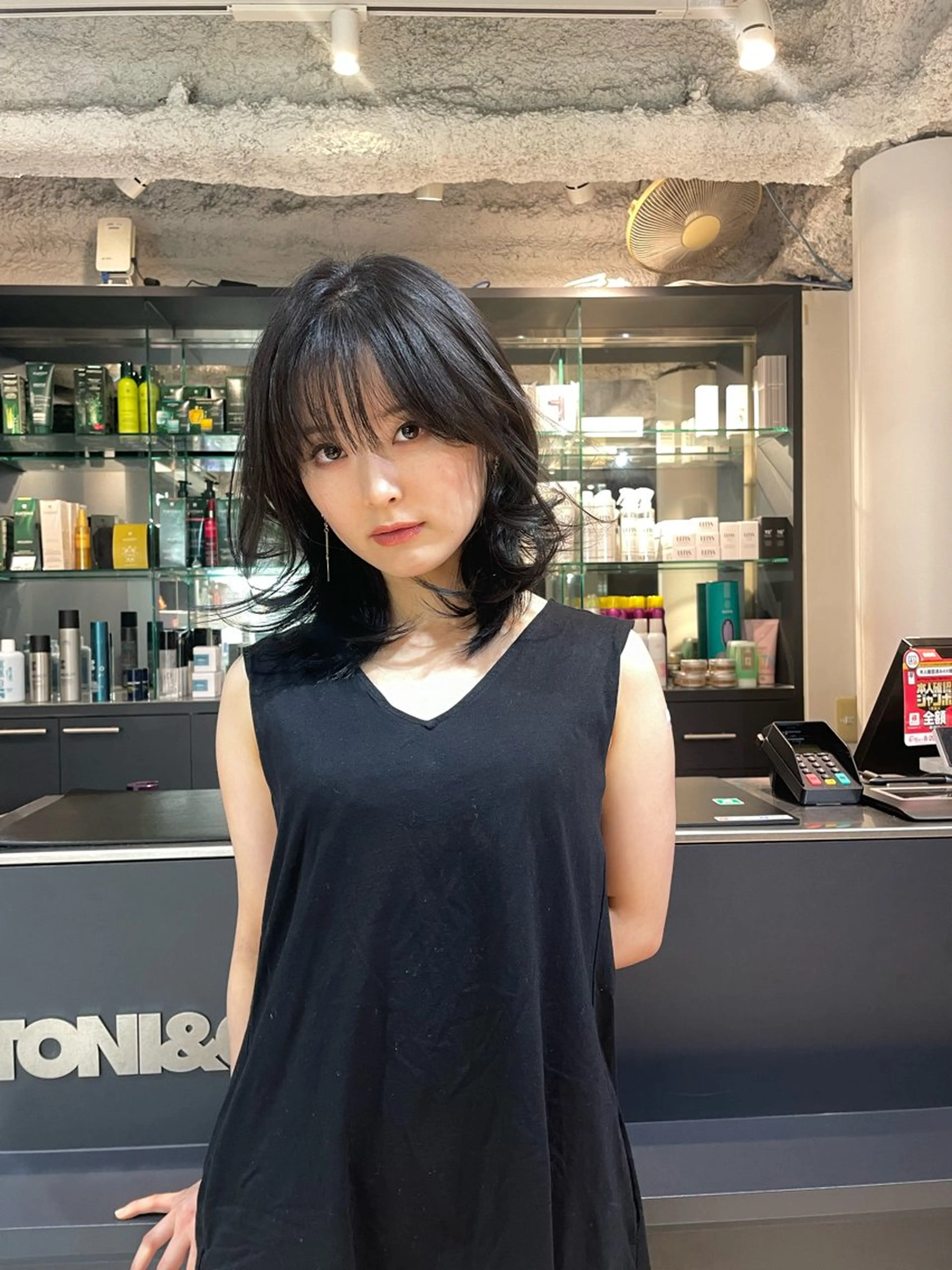 ミディアム カット ヘアカラー トリートメント レイヤーカット/ 堀匠吾のヘアスタイル