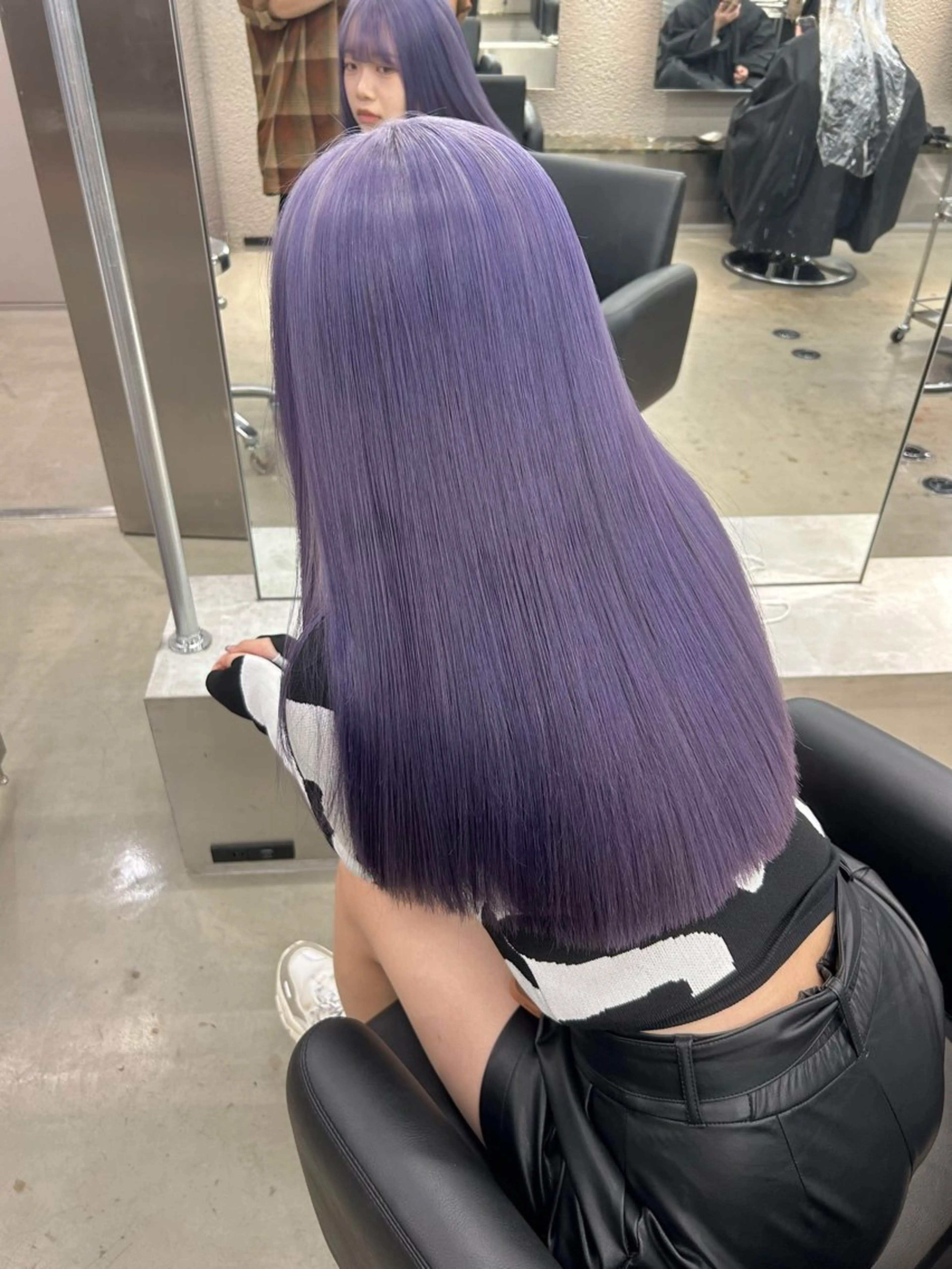 ロング カラー ブリーチ ラベンダーカラー ✅ケアブリーチ✅ トヨオカ ノブヒデのヘアスタイル