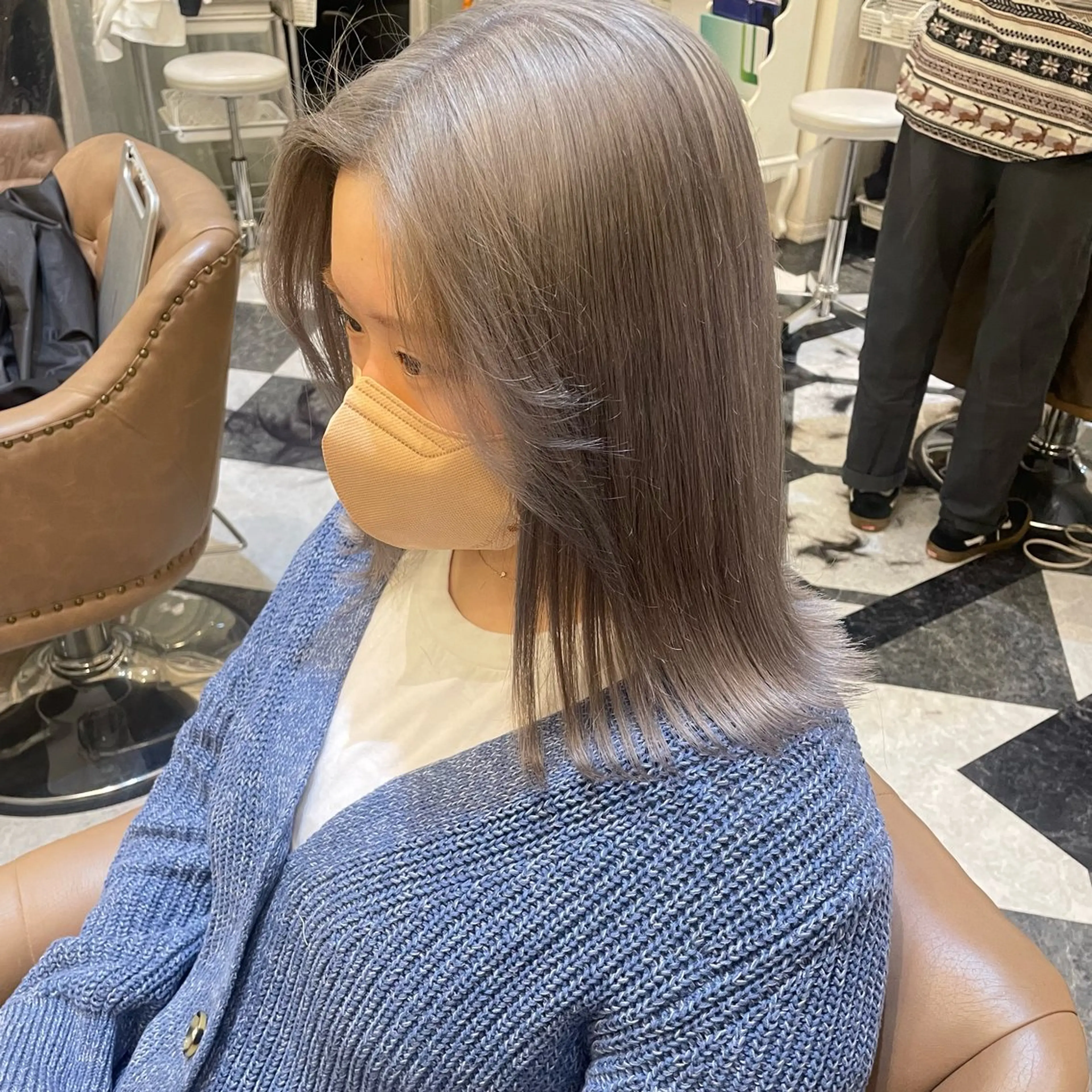 ミディアム カラー Blanche by artina川崎店所属・ゆう🫧 透明感/ハイトーンのヘアスタイル