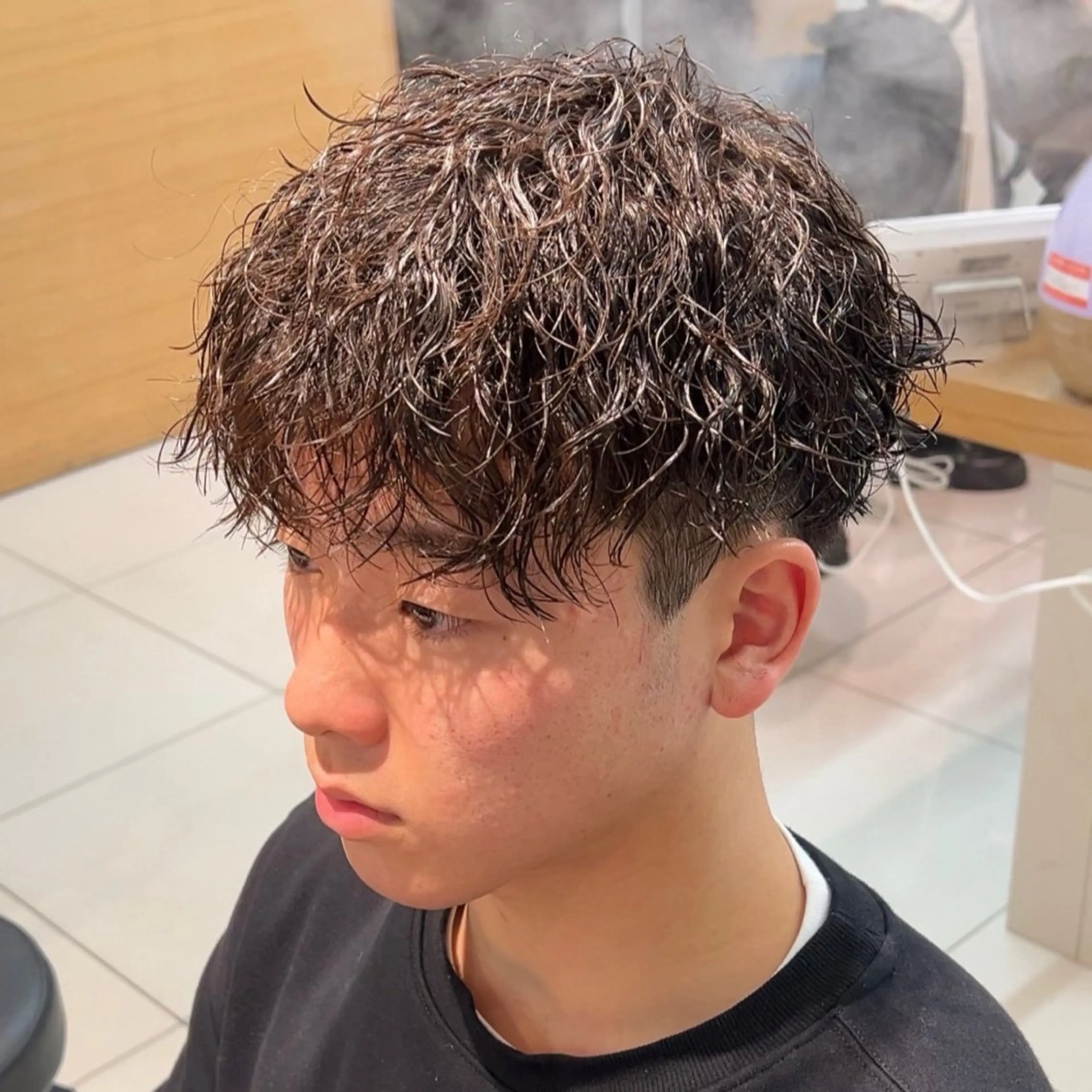 ショート パーマ メンズ カット パーマ パーマ/ハイトーン /吉田眞のヘアスタイル