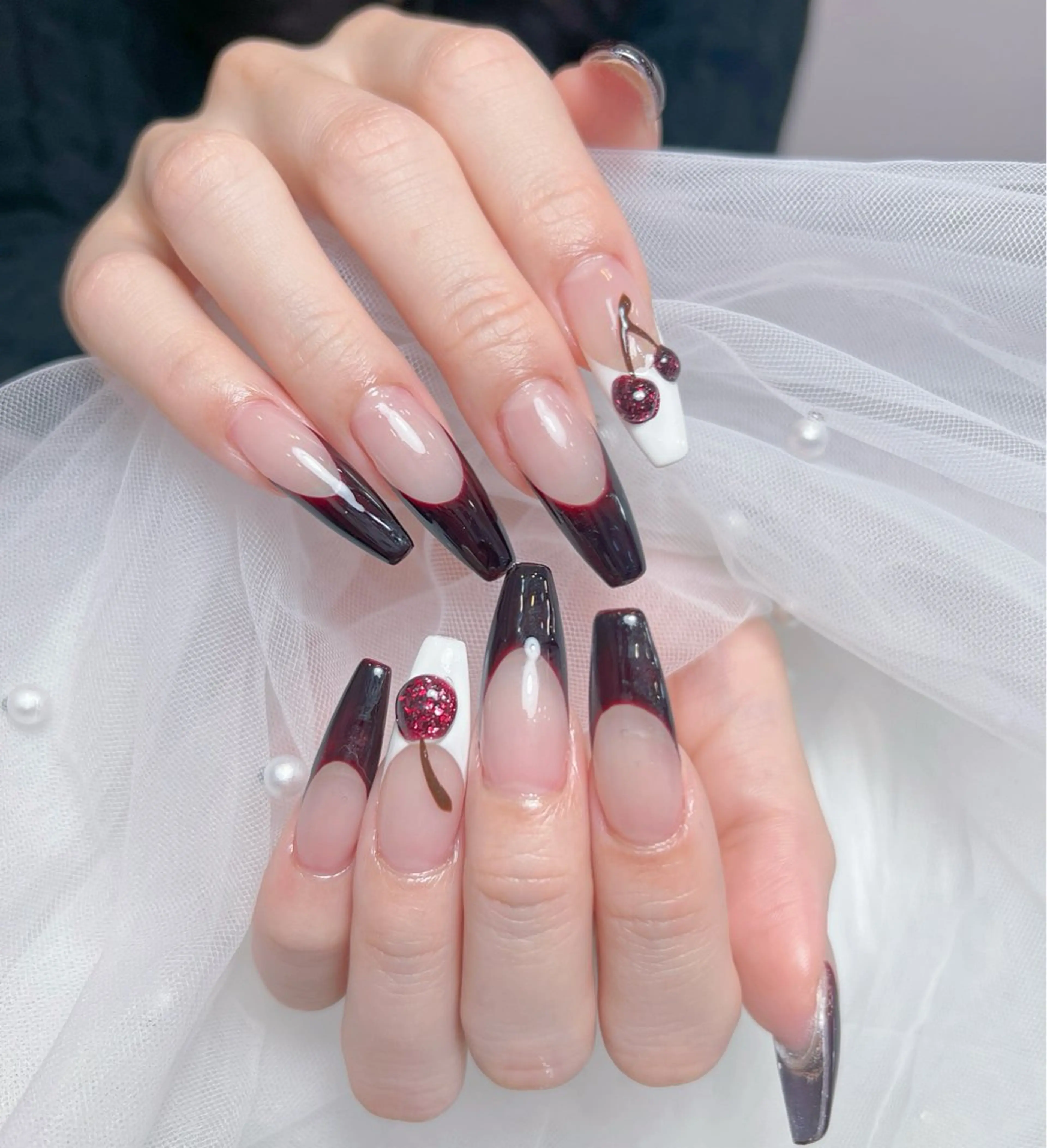 ネイル アートネイル オーロラネイル チークネイル 長さ出し フットネイル Miya_nail所属・Miya _nailのネイルデザイン