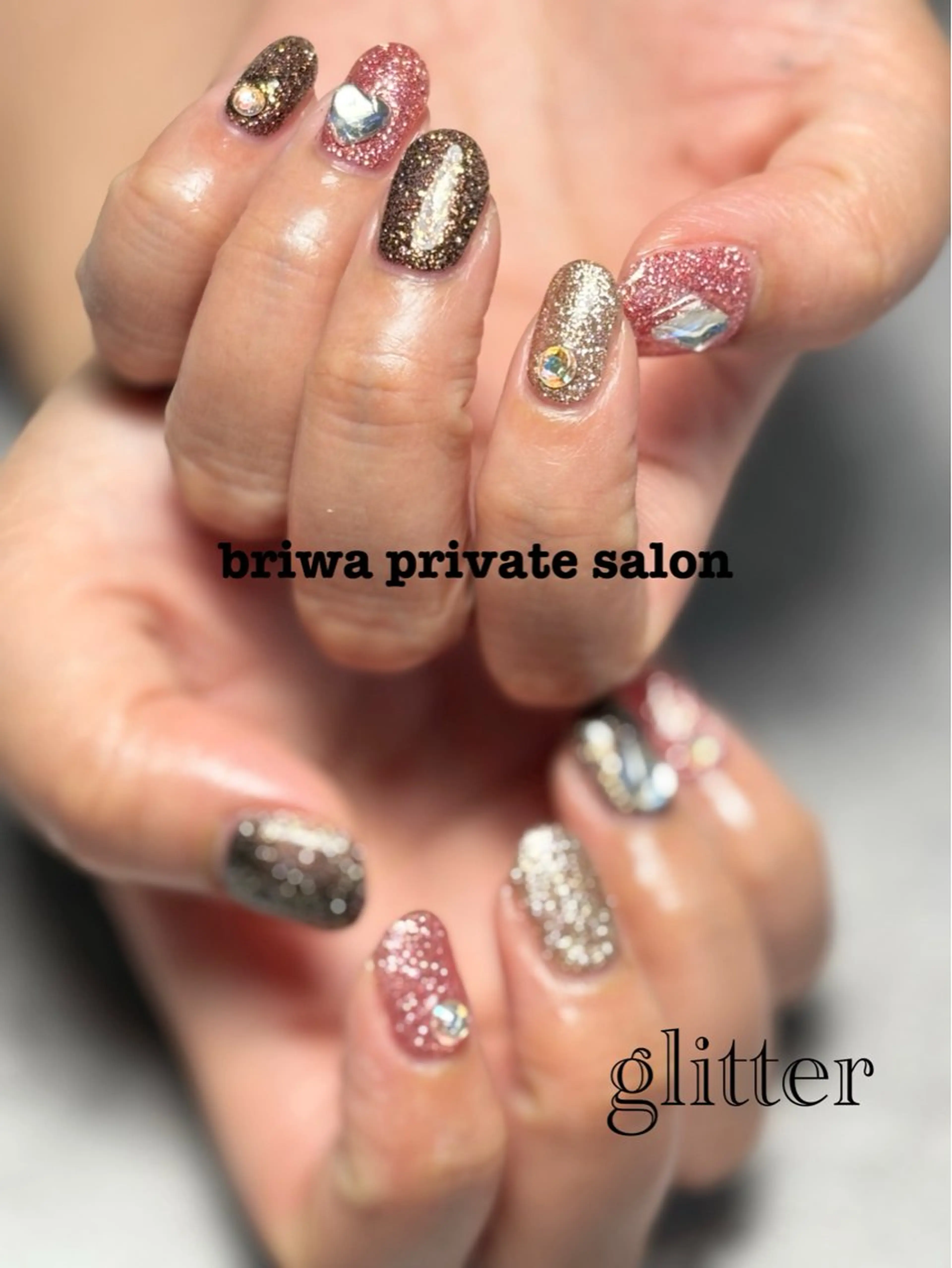 ネイル キラキラネイル Briwa✨nail 💅enoi ❤︎のネイルデザイン
